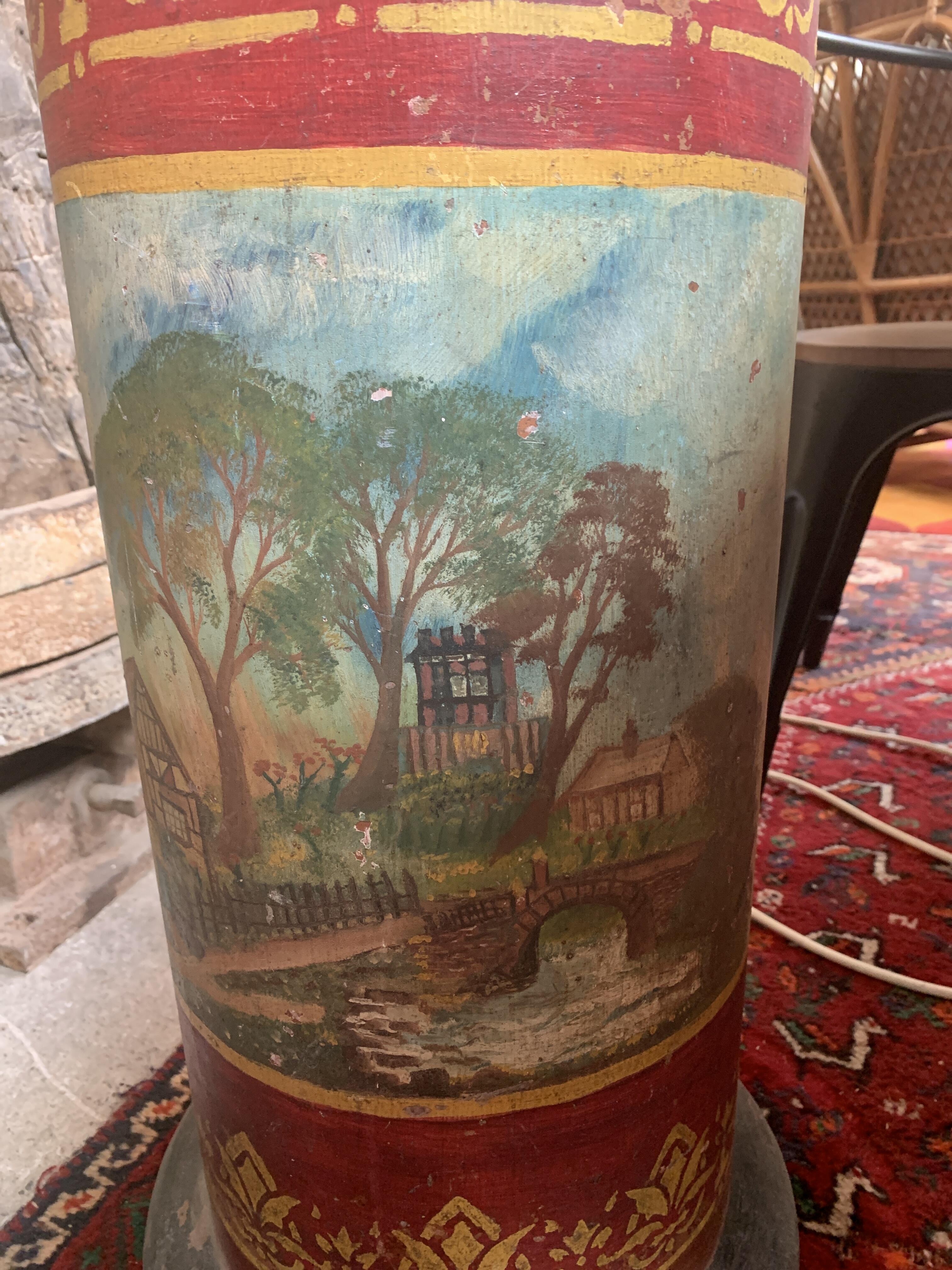 Charming Hand Painted Chimney Pot