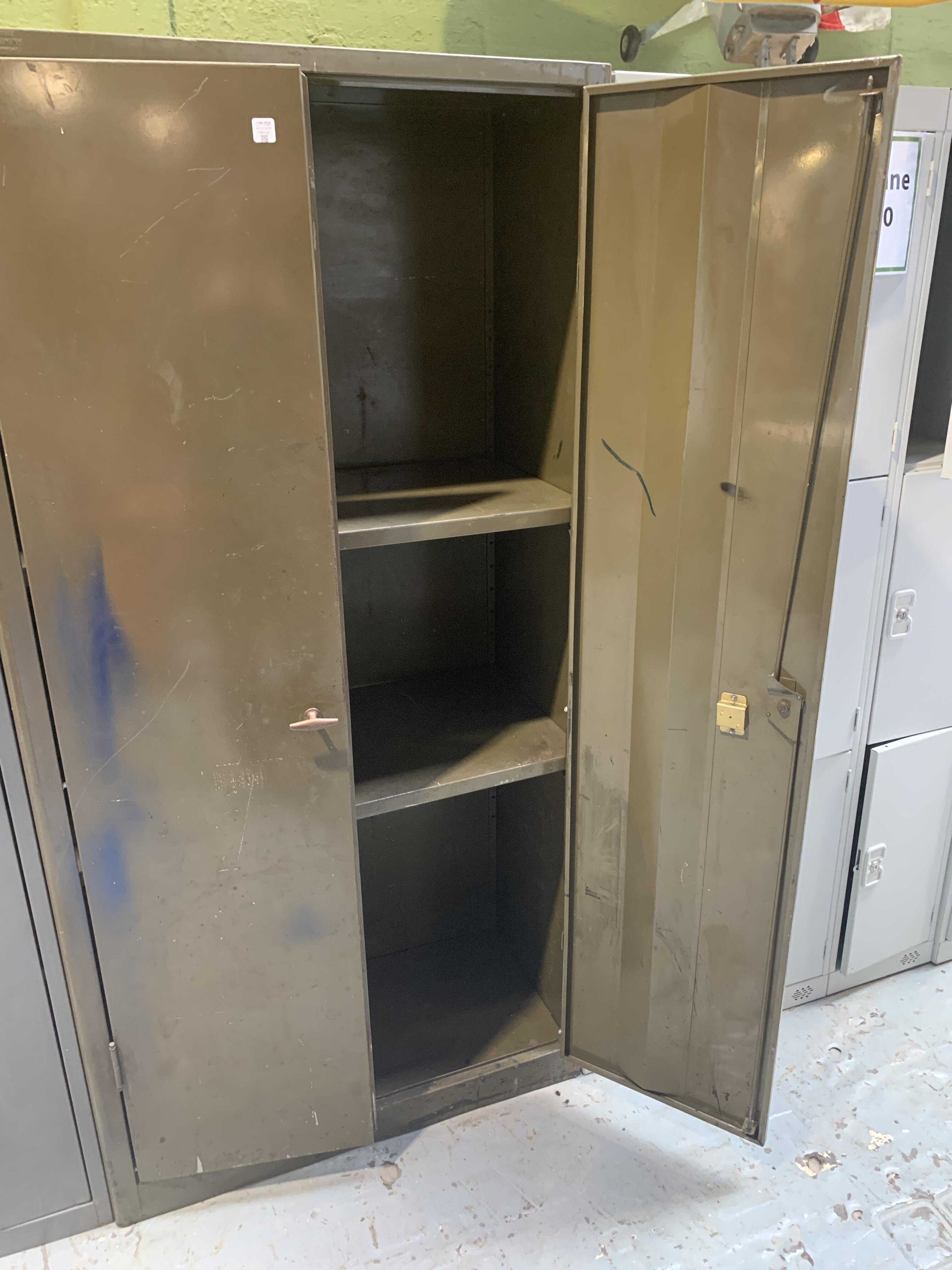 Reclaimed Steel Triumph 2-Door Metal Cabinet