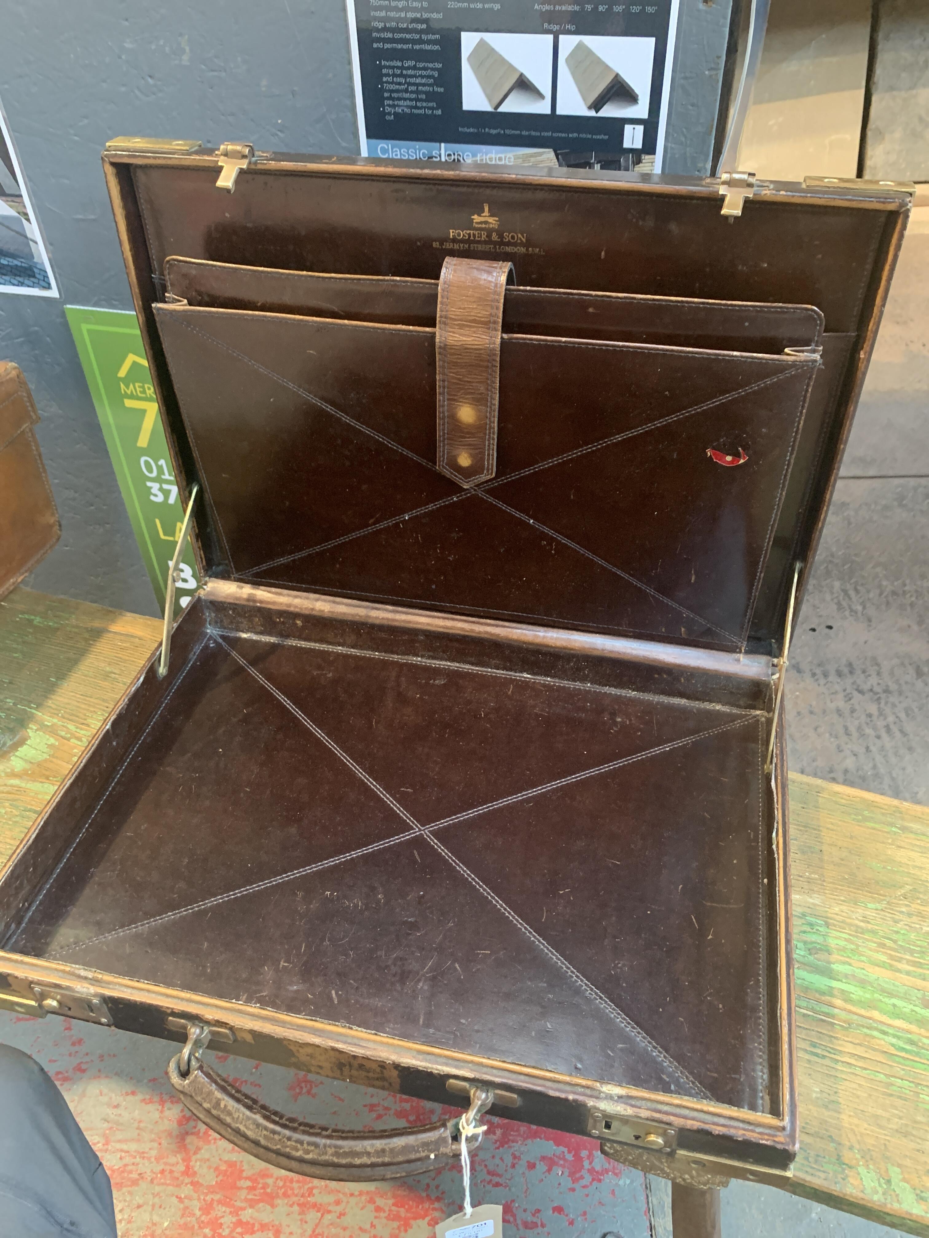 Vintage Foster & Son Attaché Case - Brown Leather