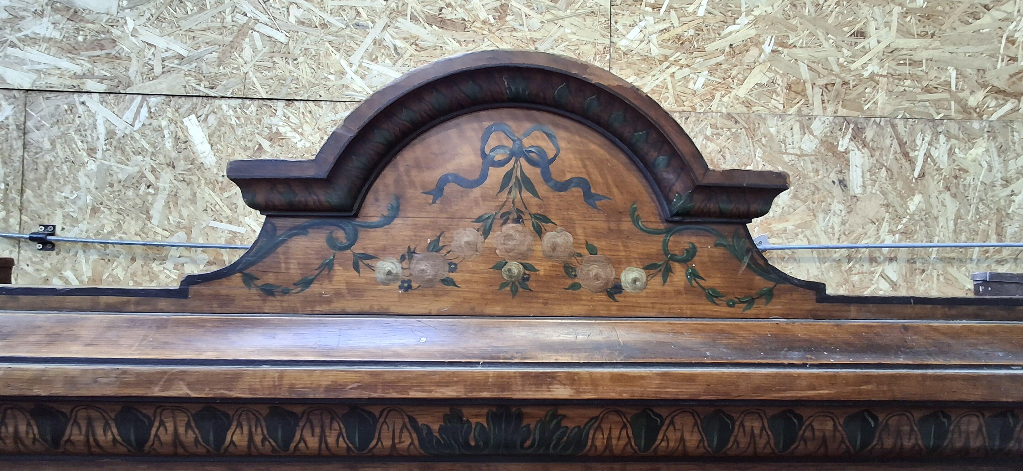 Antique Linen Press with Painted Panels & Edges AP658