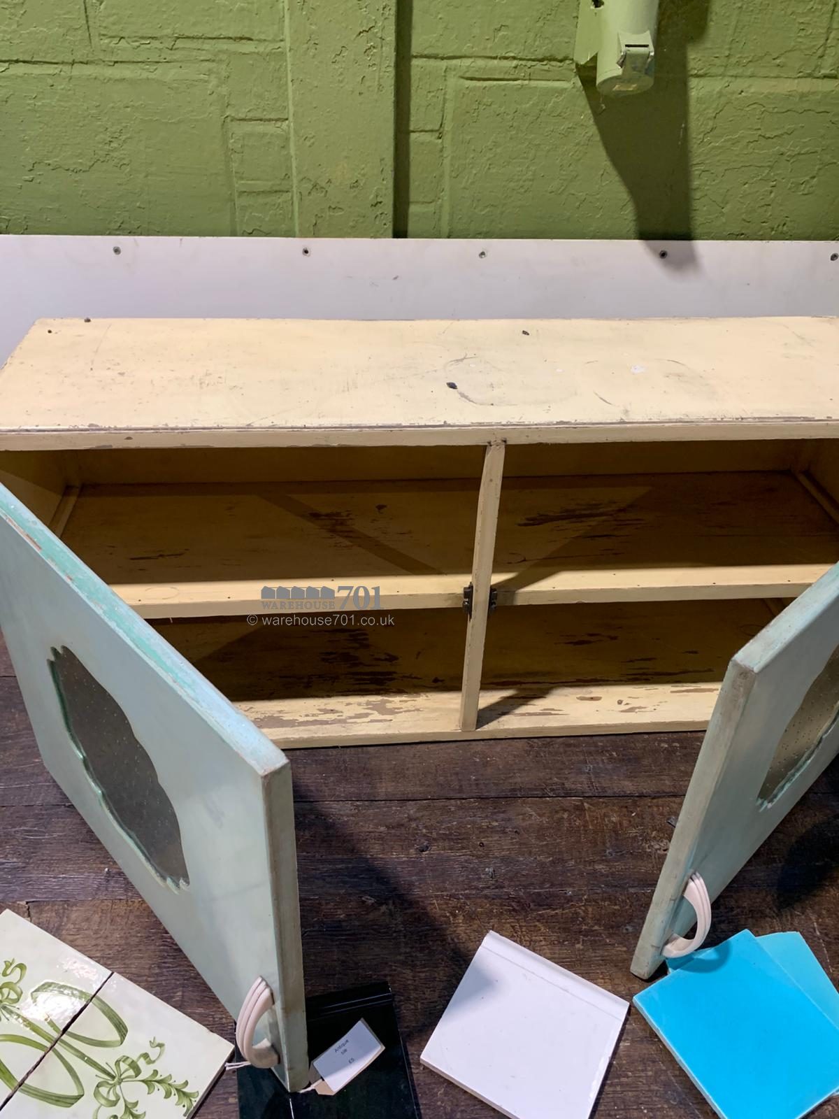 1950s wood kitchen cabinet - with original paint