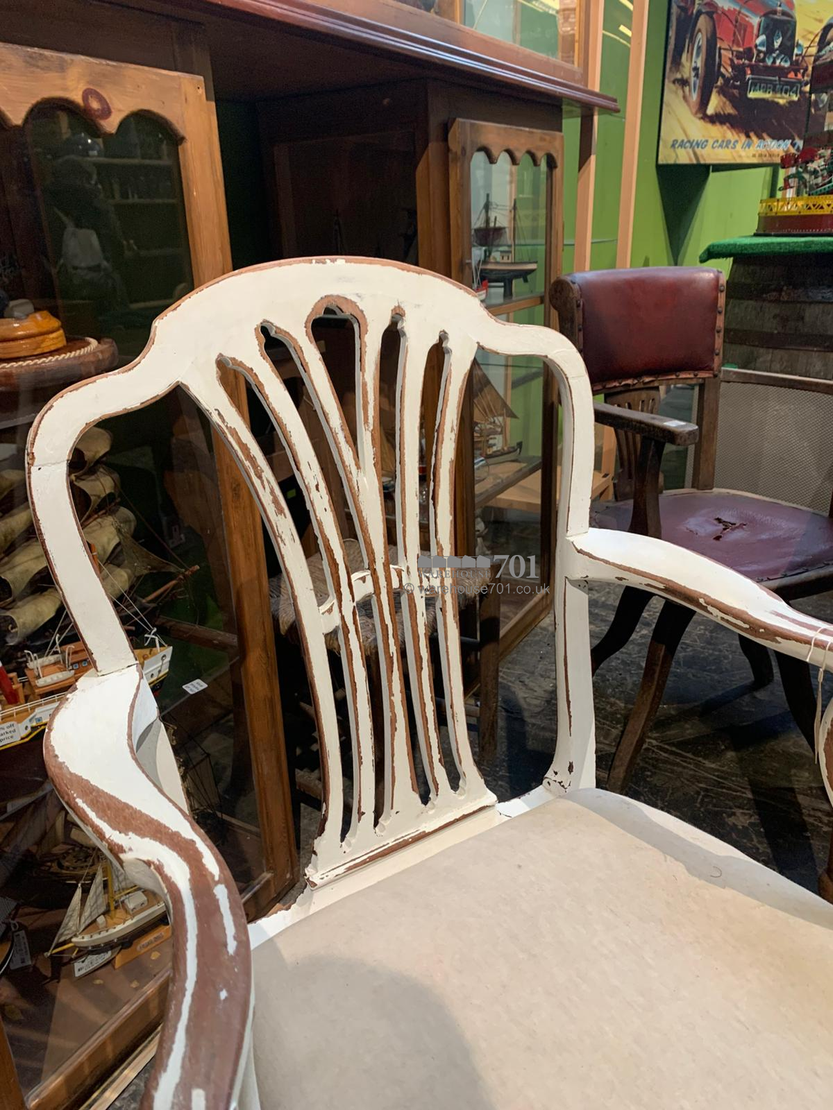 Shabby Chic Armchair and Circular Table