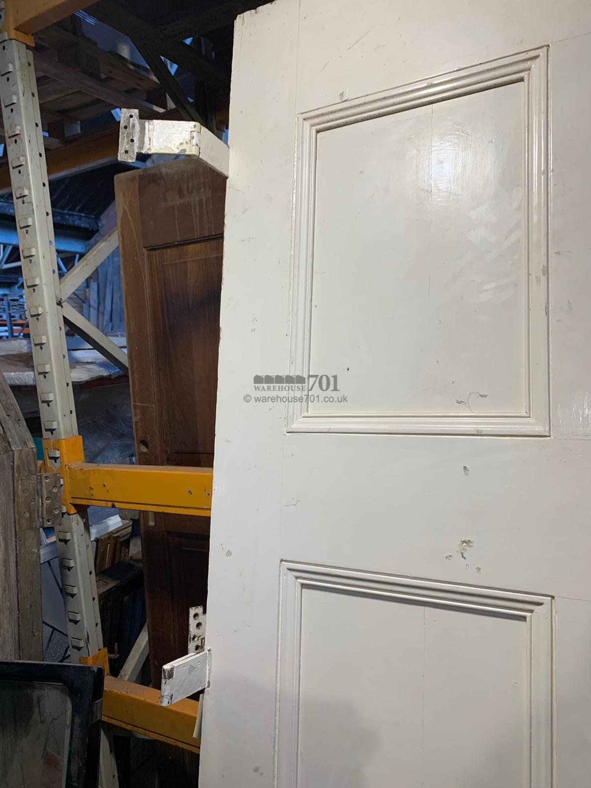 pair of large white doors