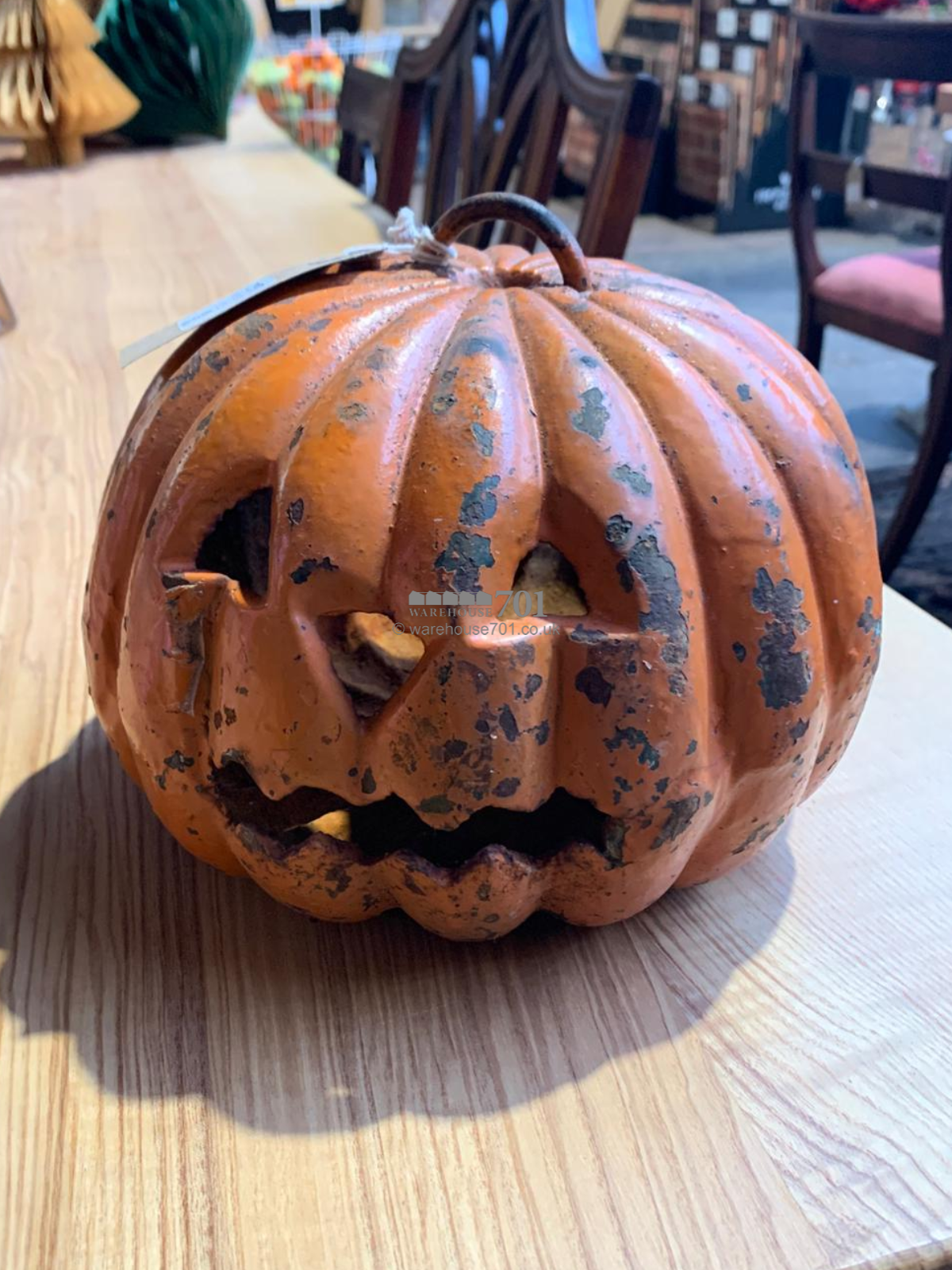 Antique iron halloween lantern