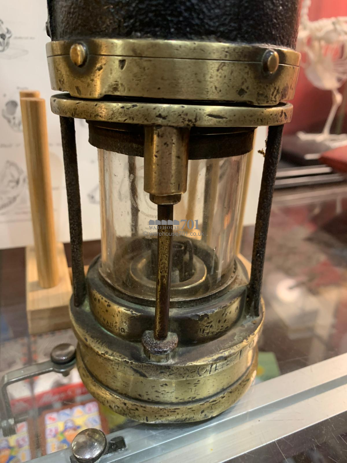 Antique miners lamp