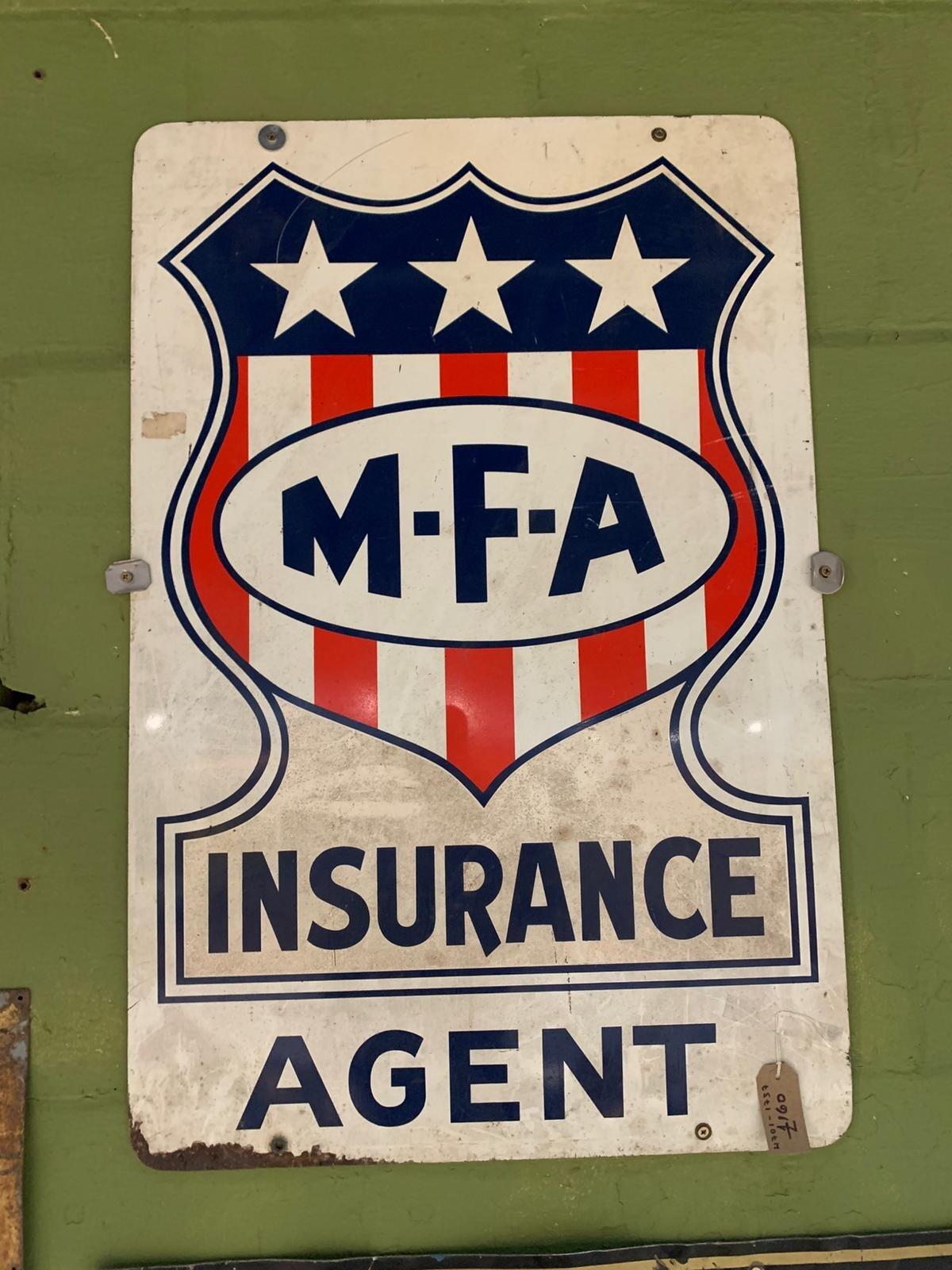 Metal MFA insurance sign