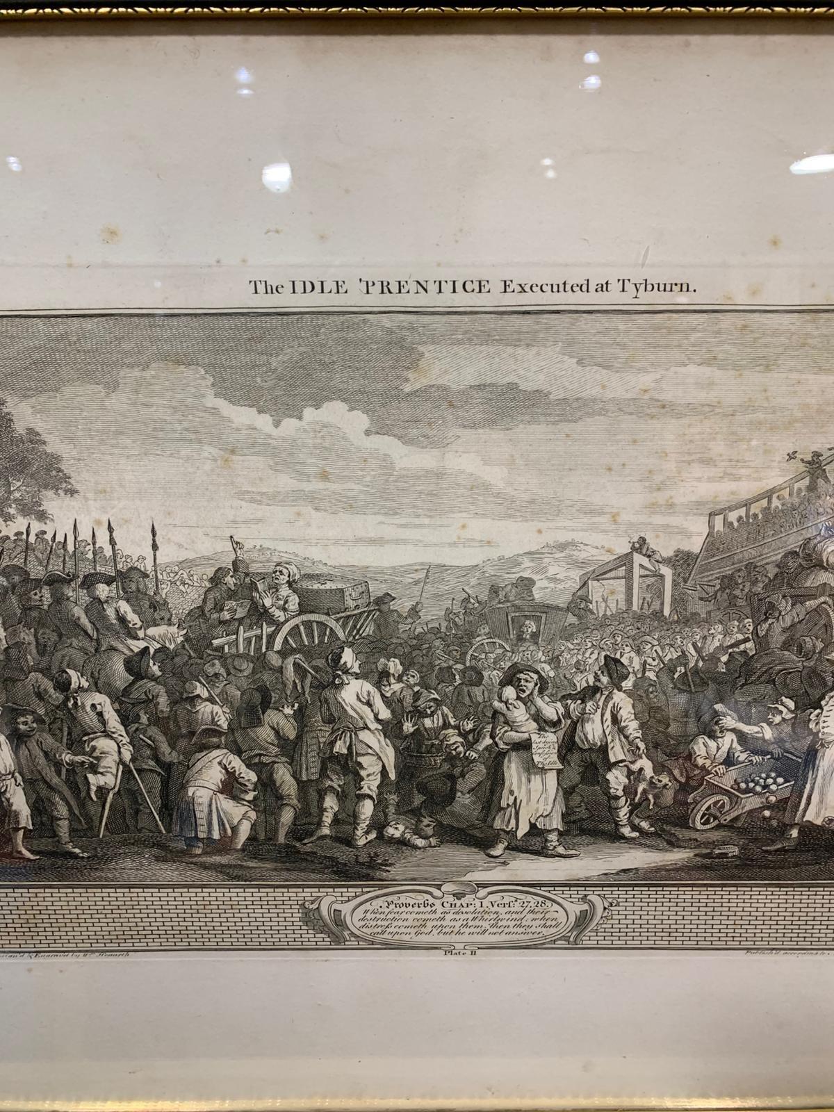 Antique Hogarth prints Industrious and idle 'prentice - sold separately