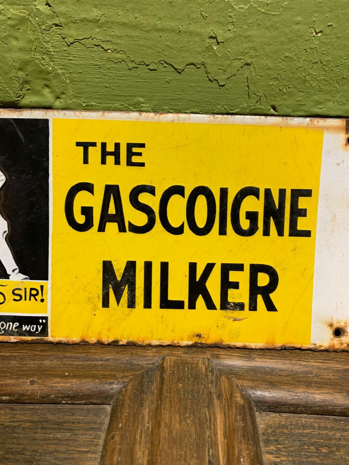 Vintage Gascoigne milk tin sign