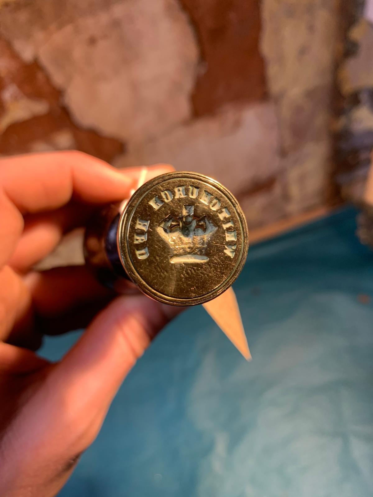 Antique treen Post Office wax seal