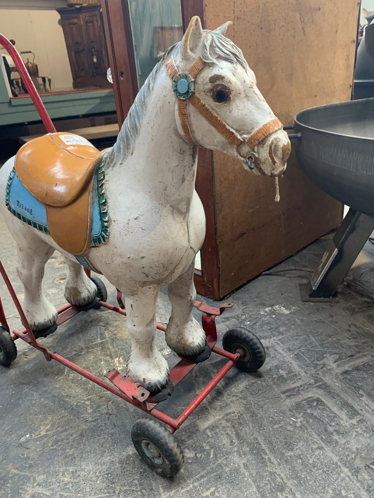 British Made Tri-ang Push Along Horse
