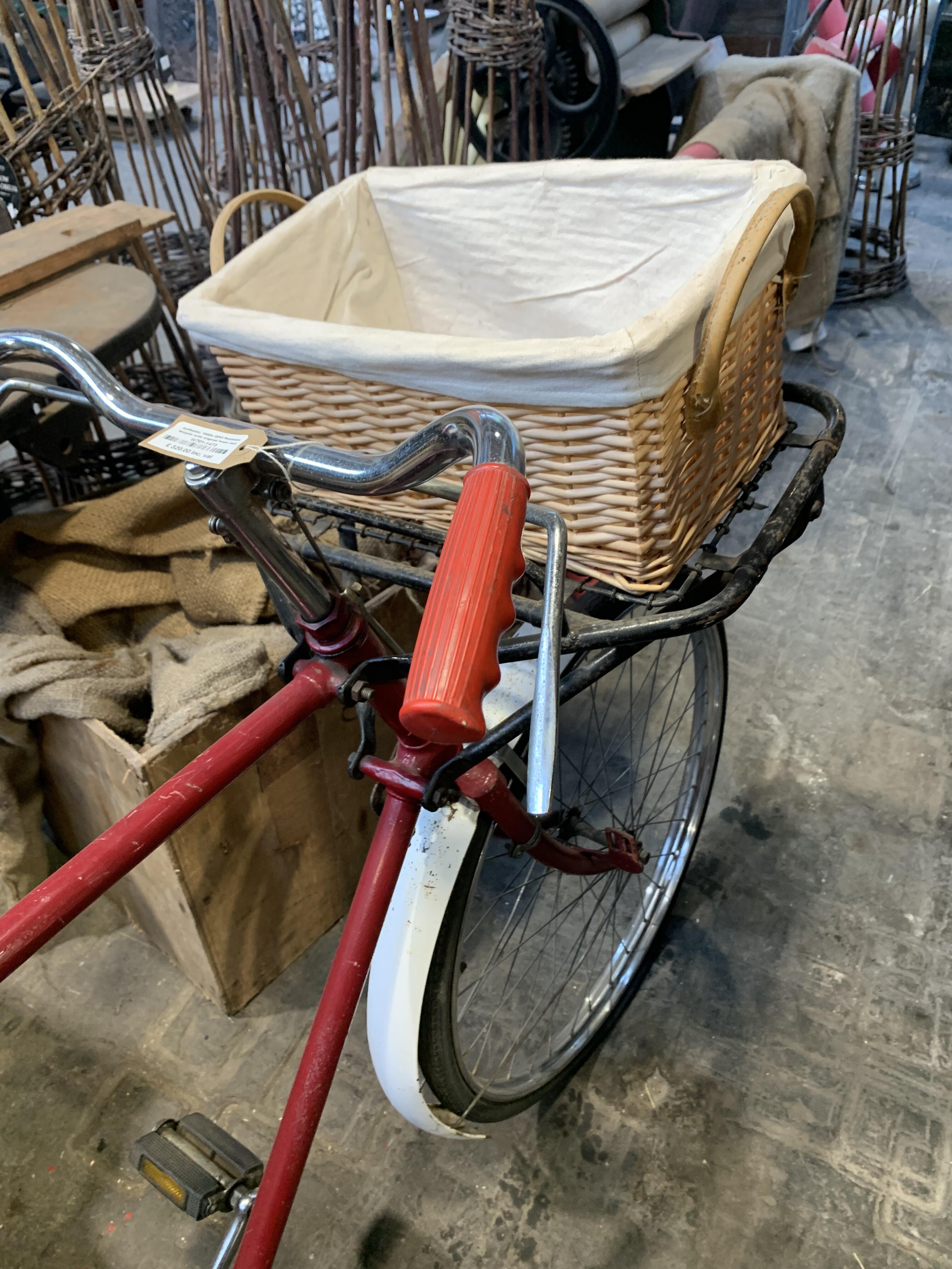 1950/60s Postman's Bicycle with Front Basket