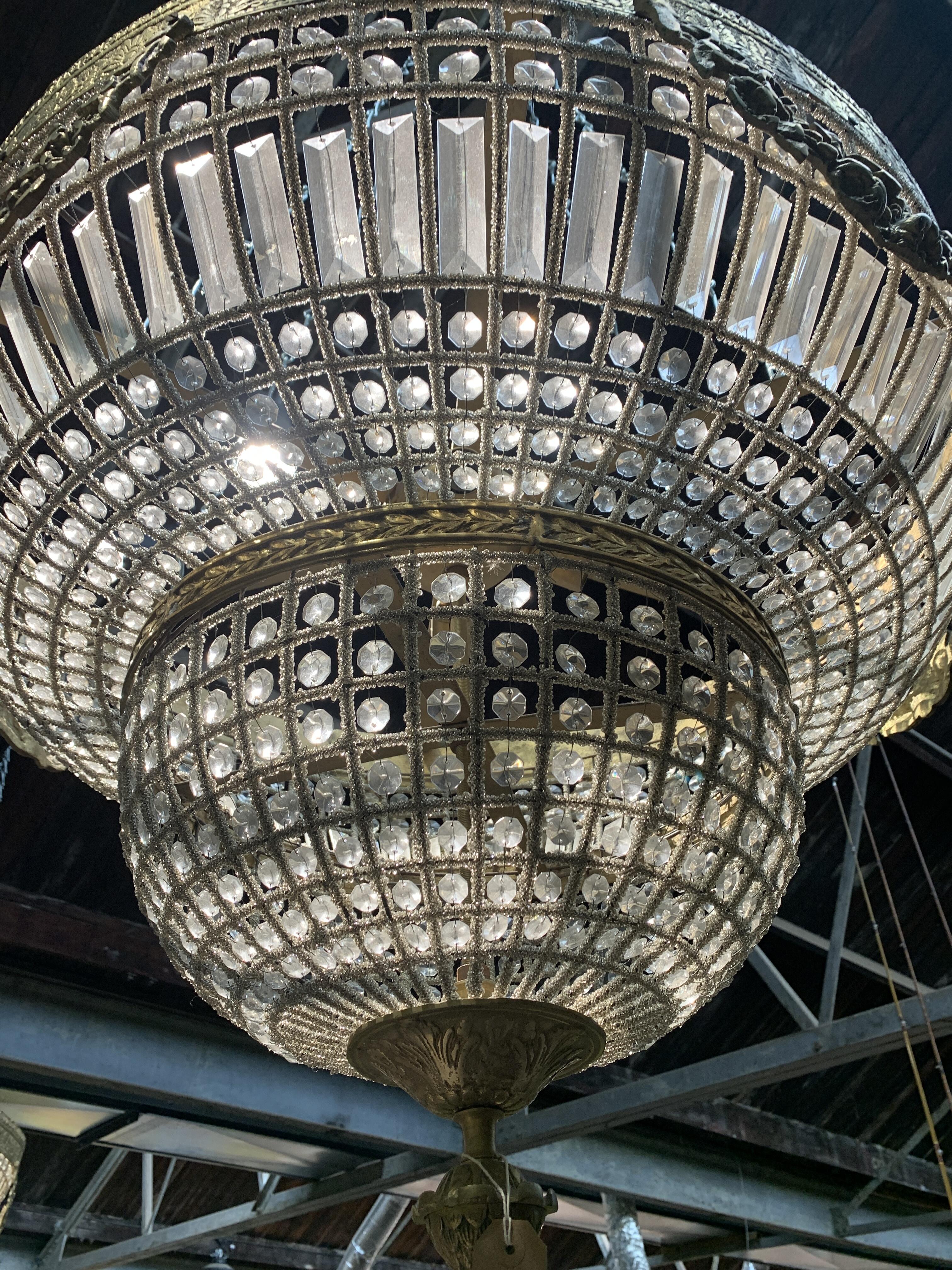 Large Crystal Chandelier, 55cm
