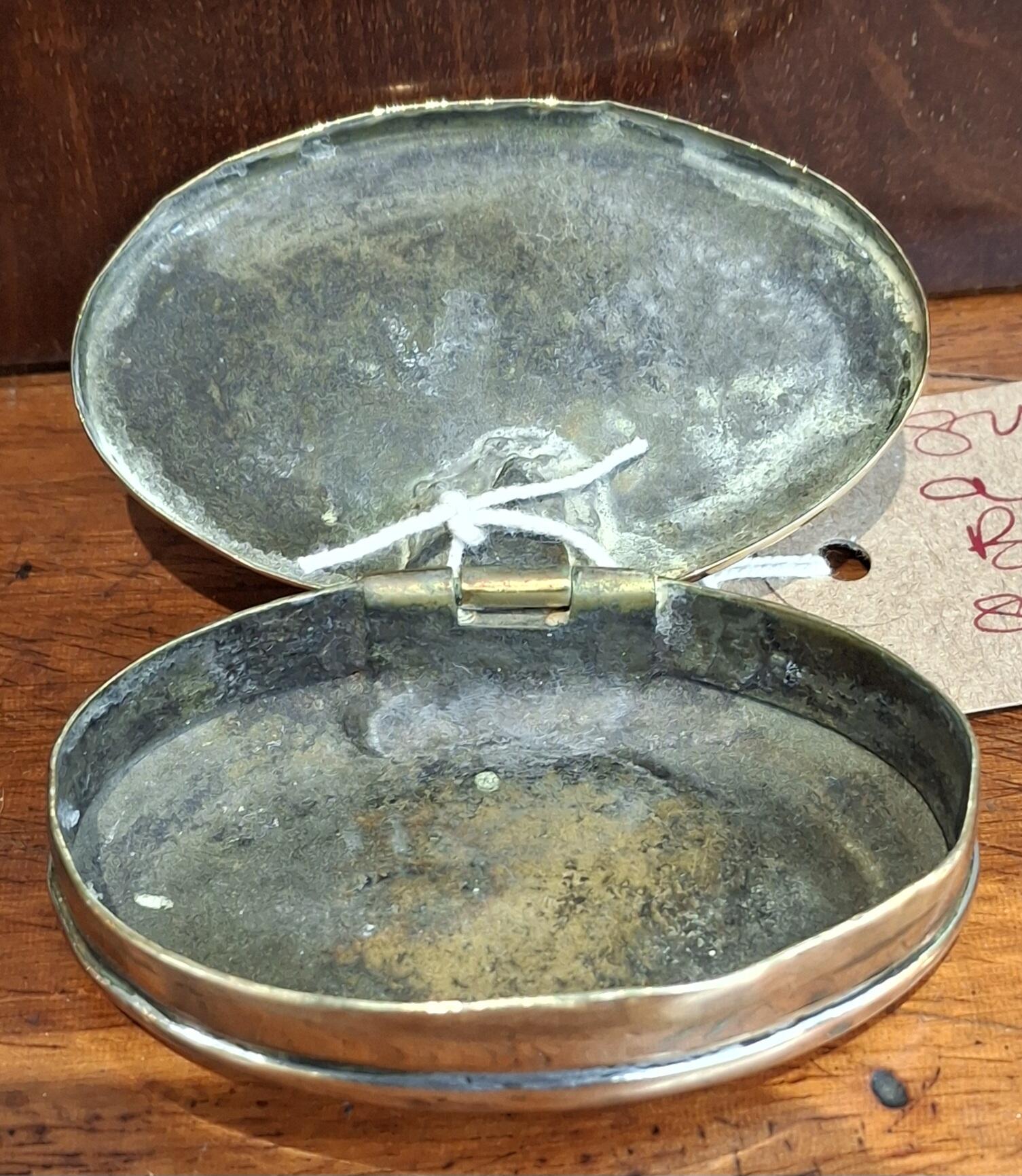 Antique Small Brass Snuff Box
