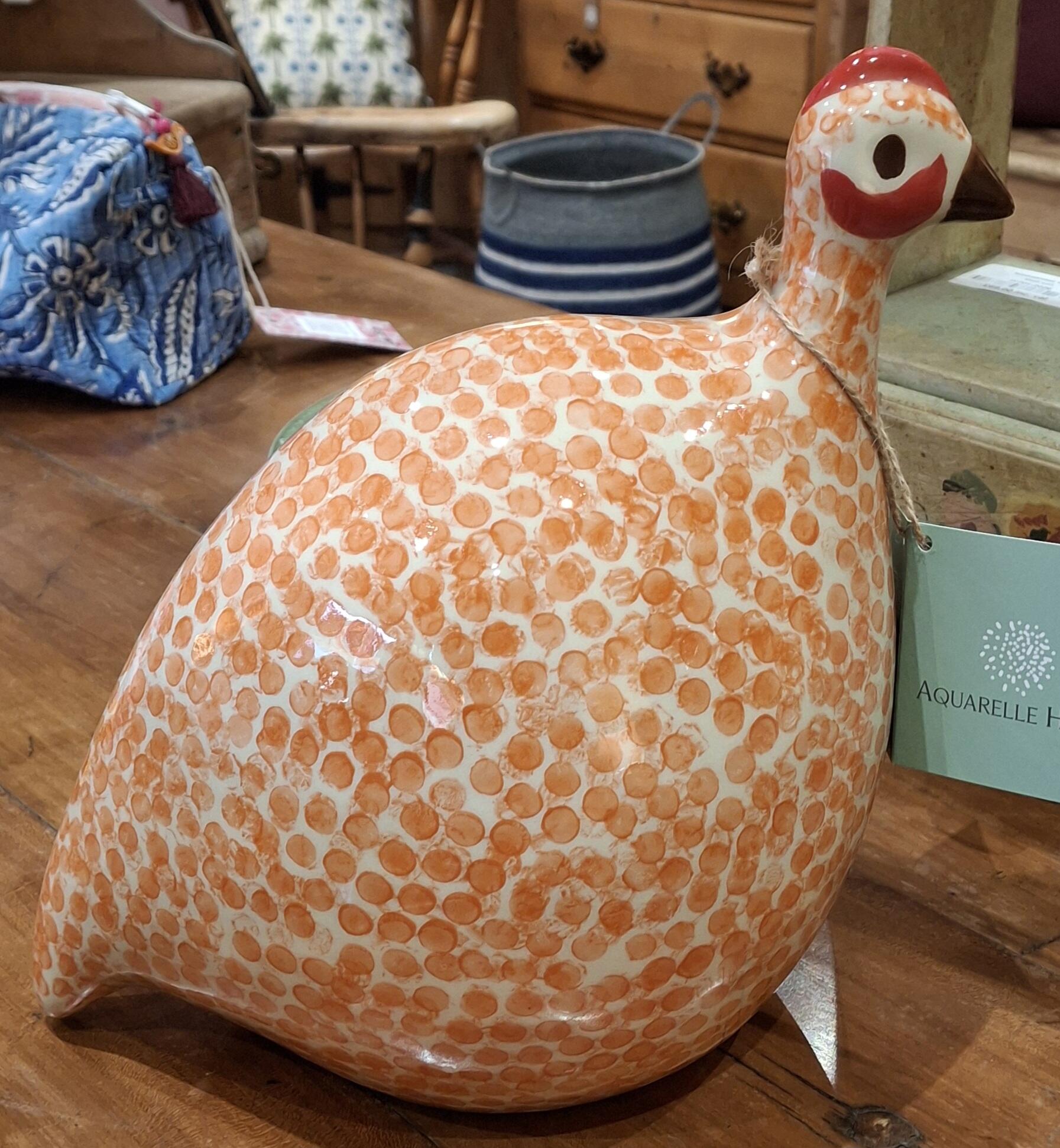 Aqua Gracie Bluebell Ceramic Guinea Fowl