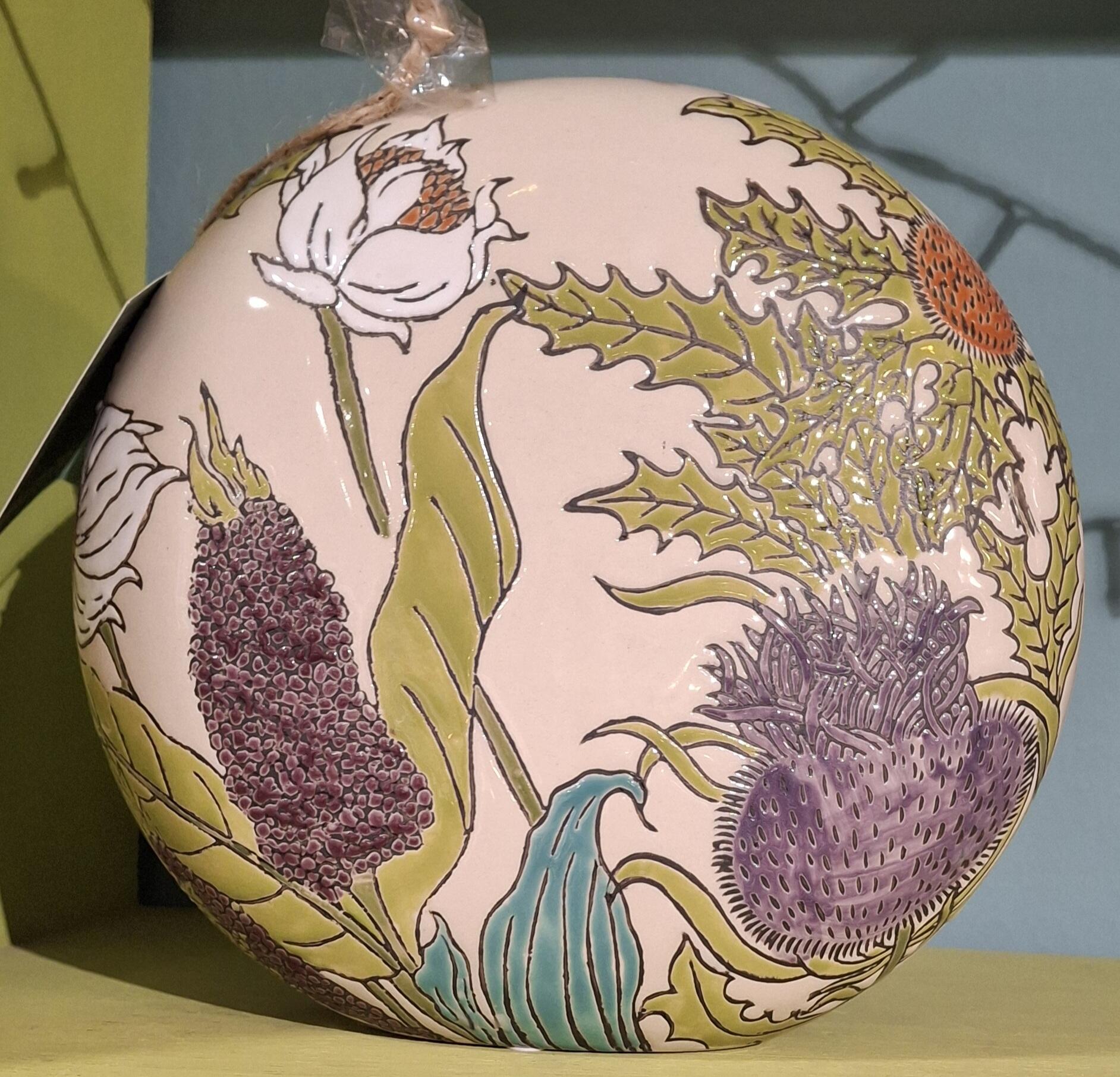 Aqua Thistlebud Vase - Small