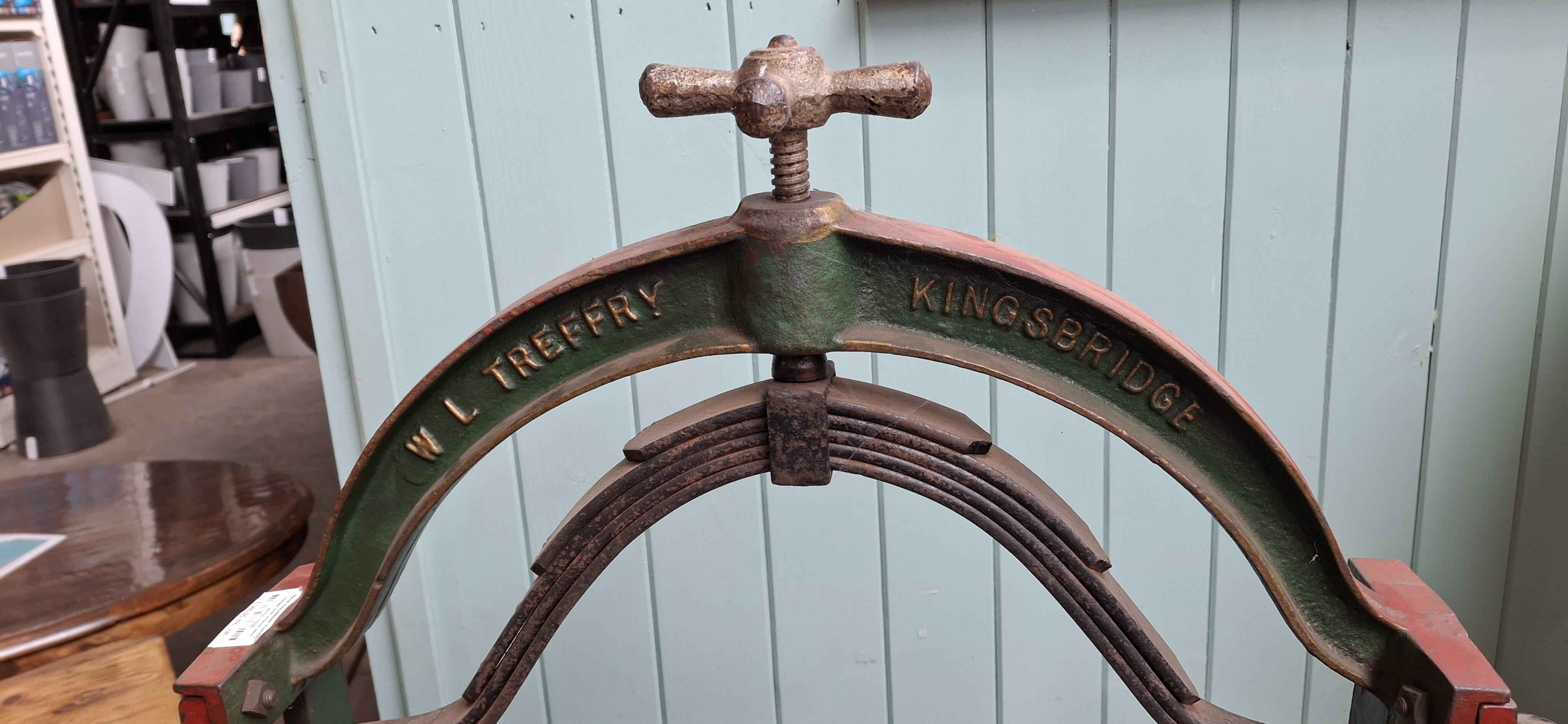 Authentic Working Cast Iron Mangle with Original Paint