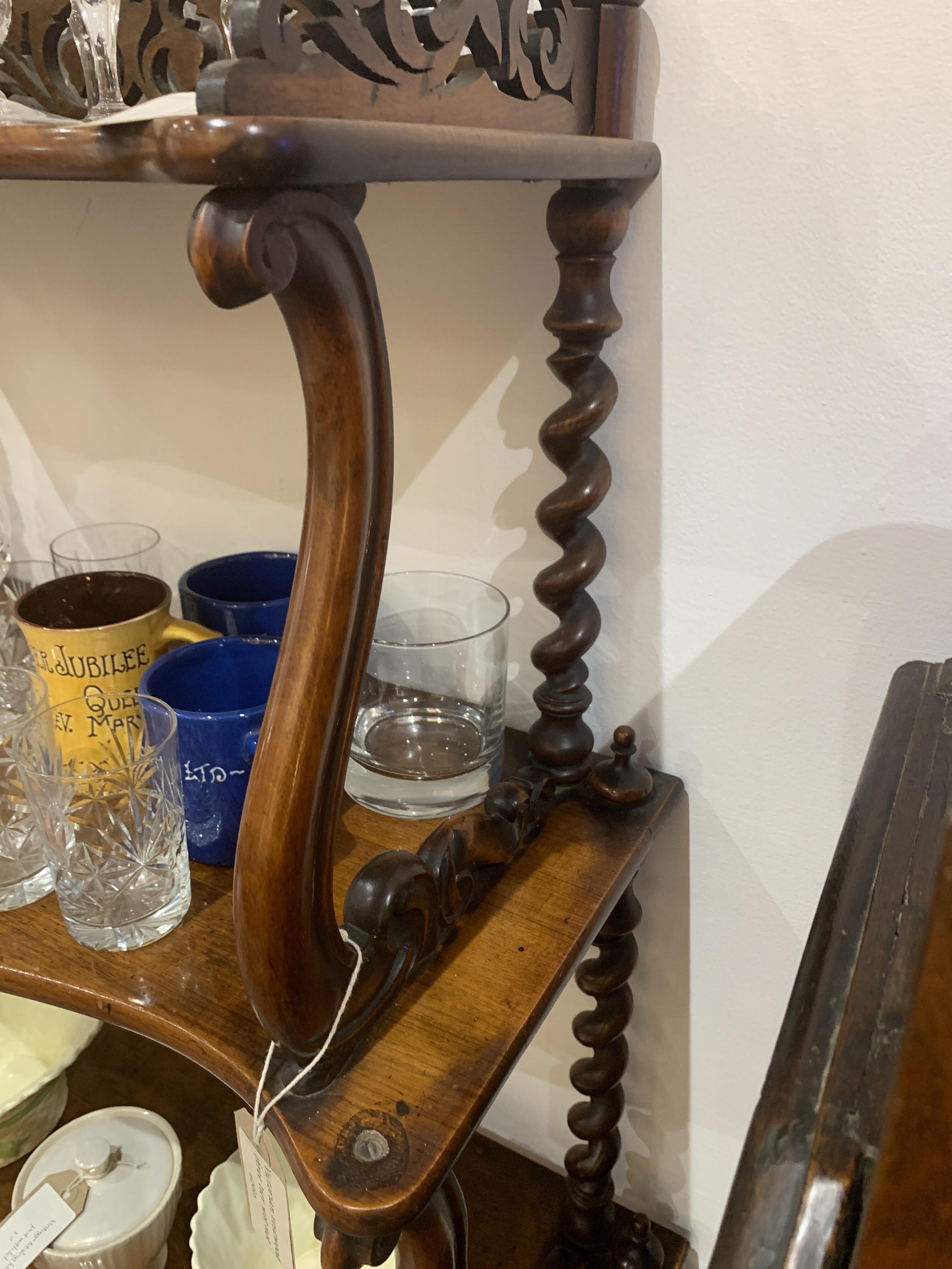 Victorian Rosewood 3 Tier Wot Not Shelving Unit