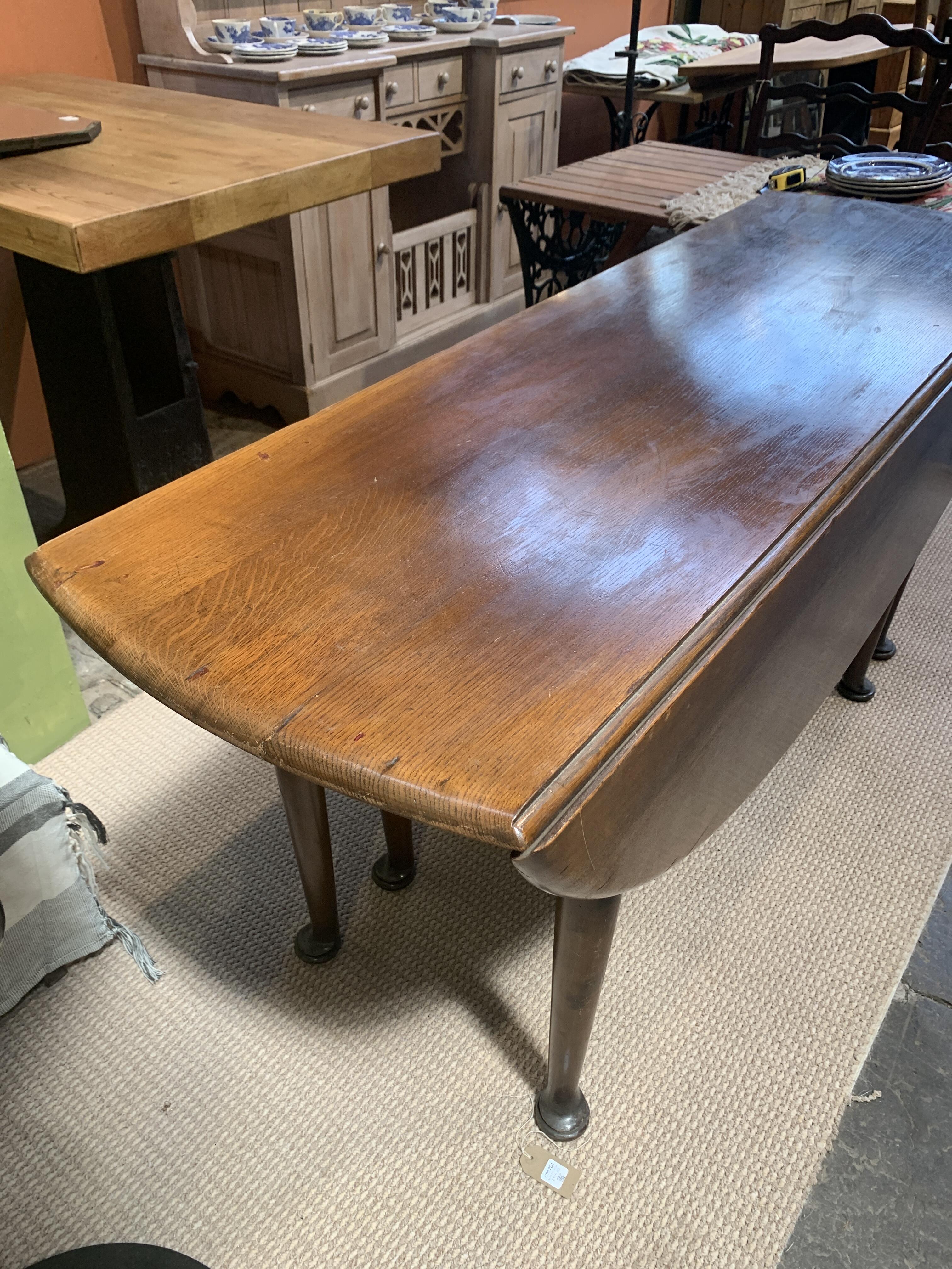 Vintage Oval Gate Leg Table - AW2518