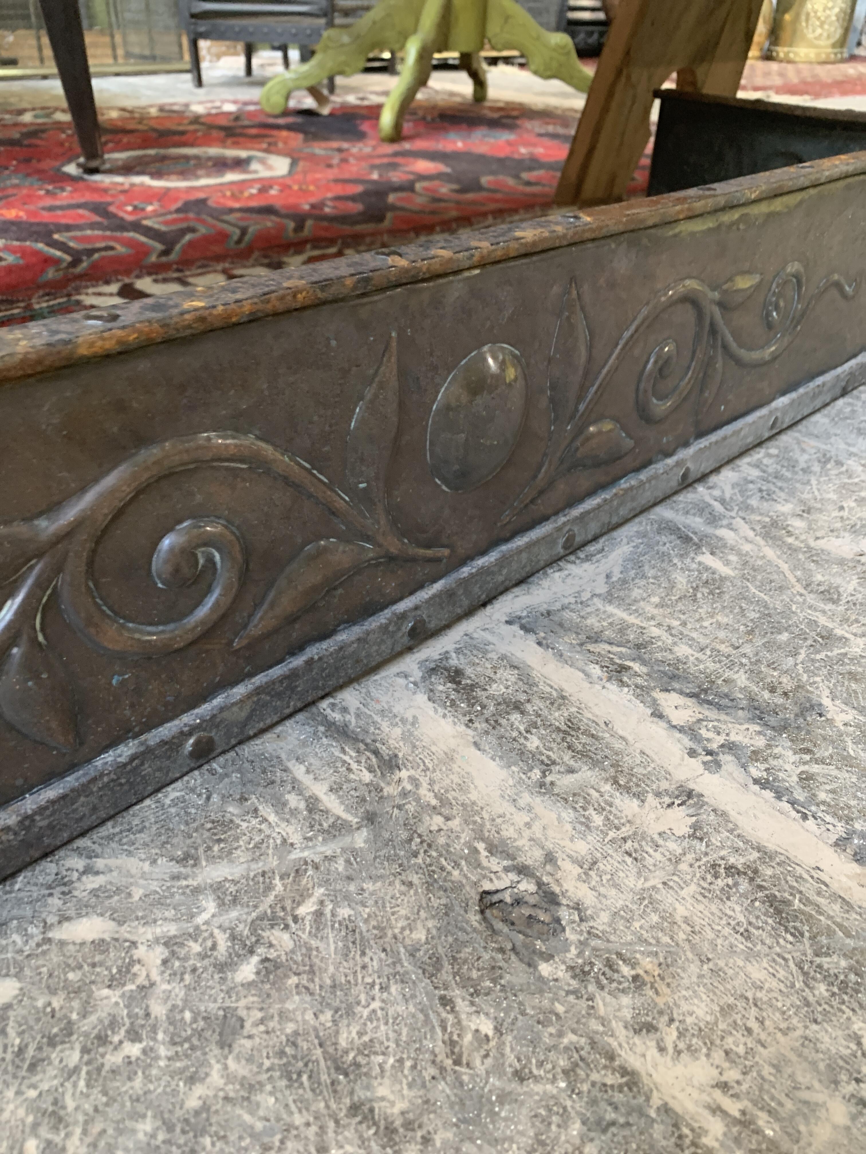 Arts and Crafts Copper Fire Fender 117cm