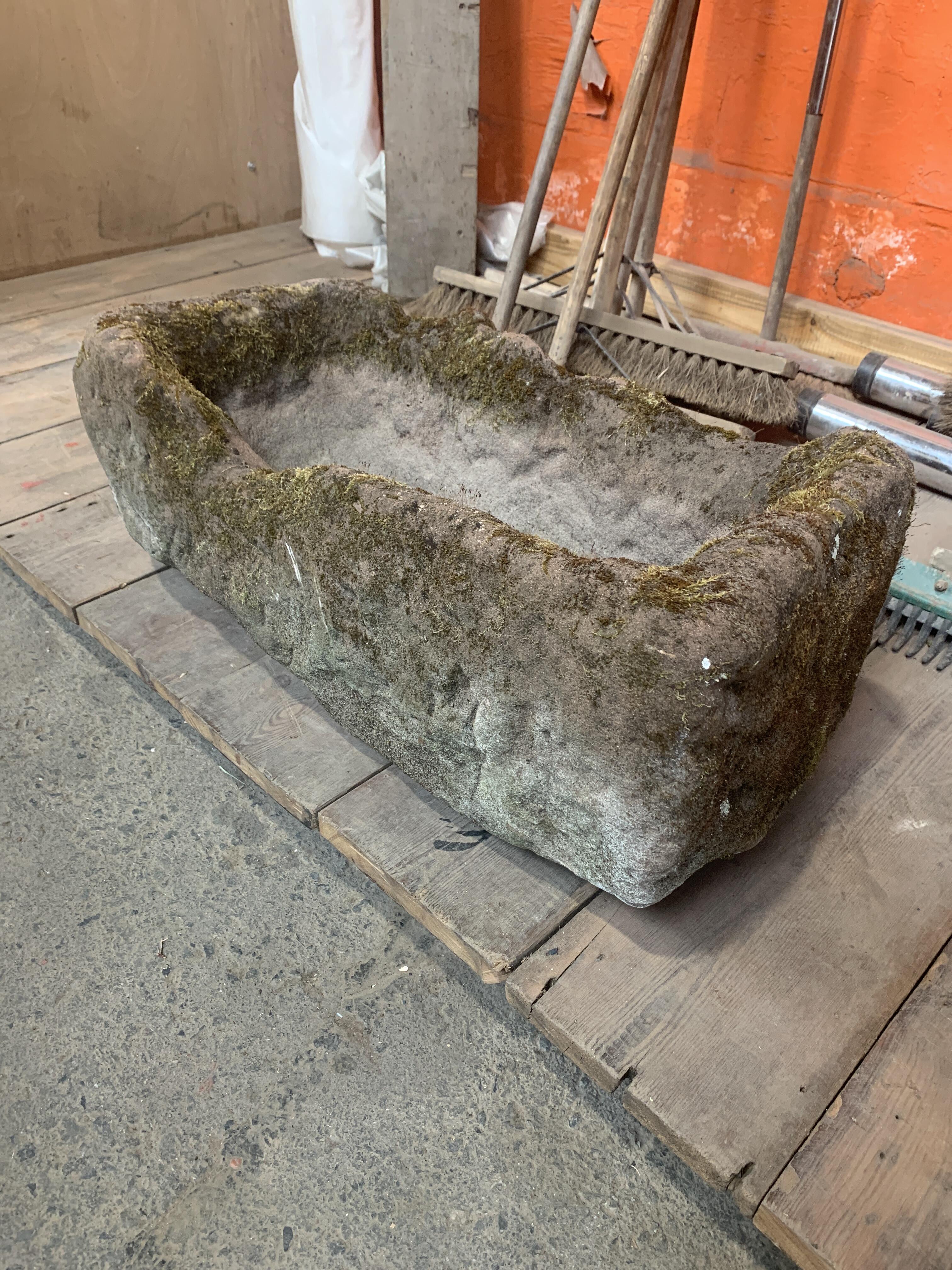 Antique Stone Trough 70cmx28cmx30cm