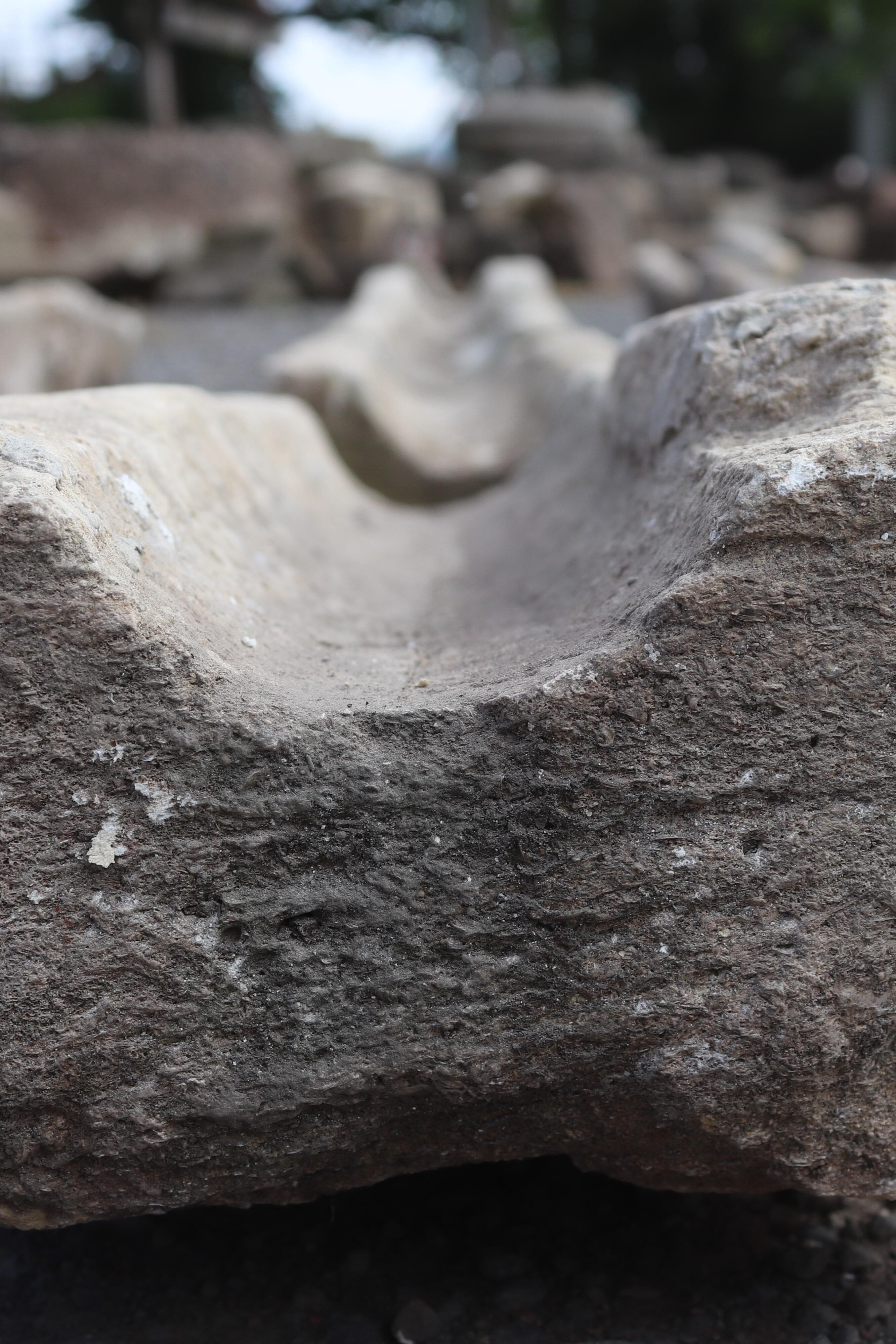 Limestone drainage channel