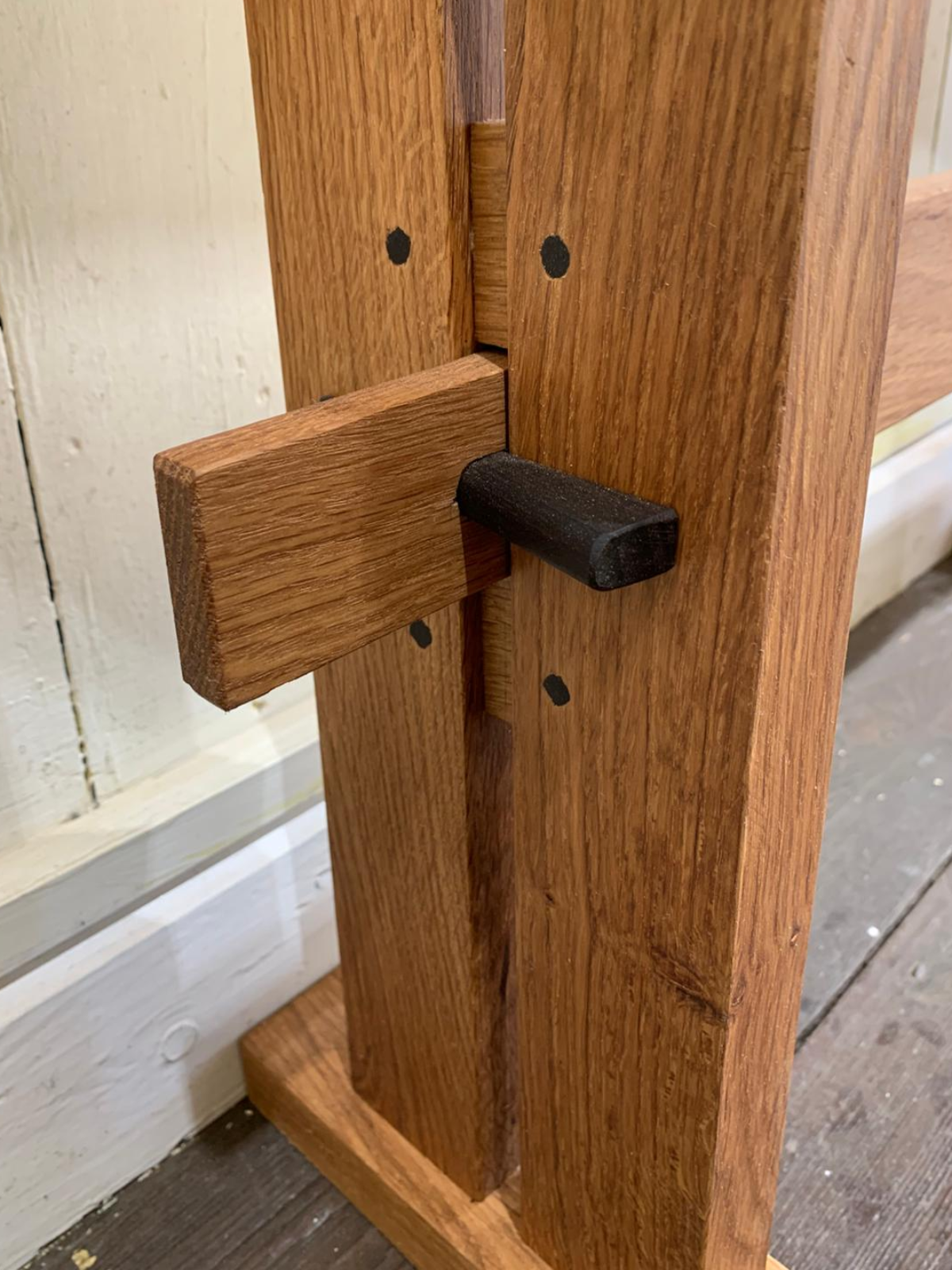 701 Original Yew and oak side table (1.4m)