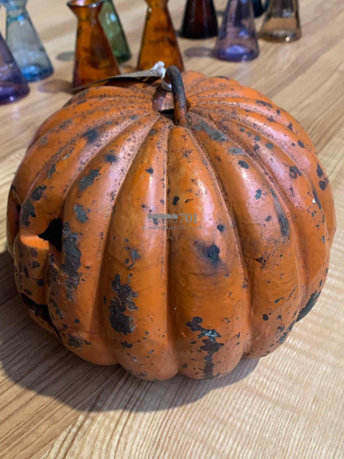 Antique iron halloween lantern