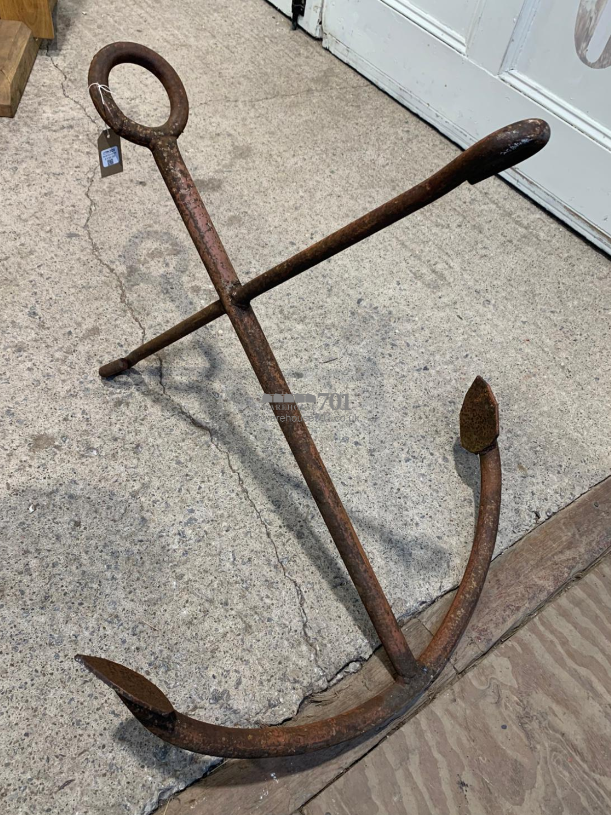 Vintage wrought iron ship's anchor