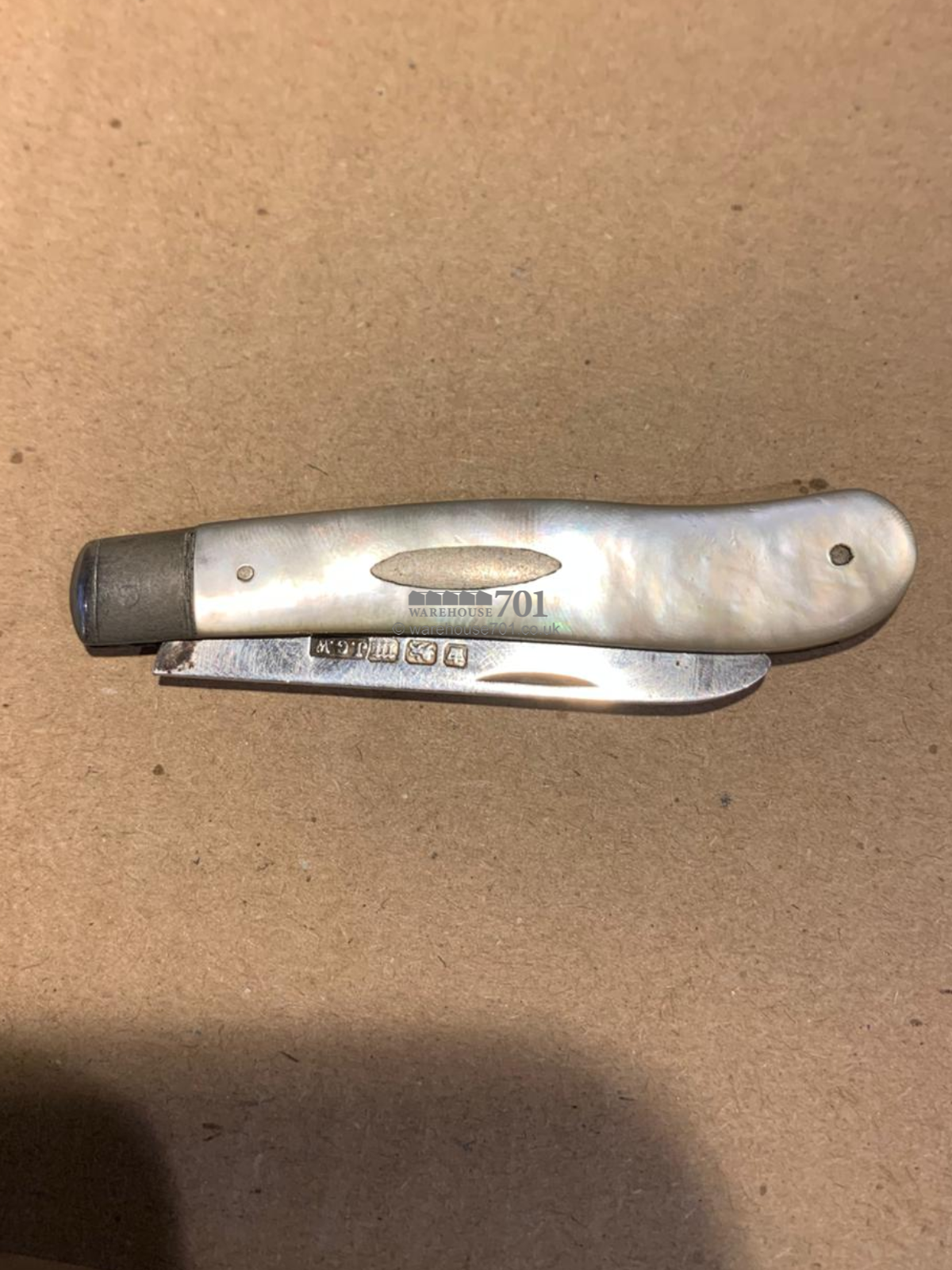 1904 Fruit knife with Sheffield silver blade and mother of pearl handle