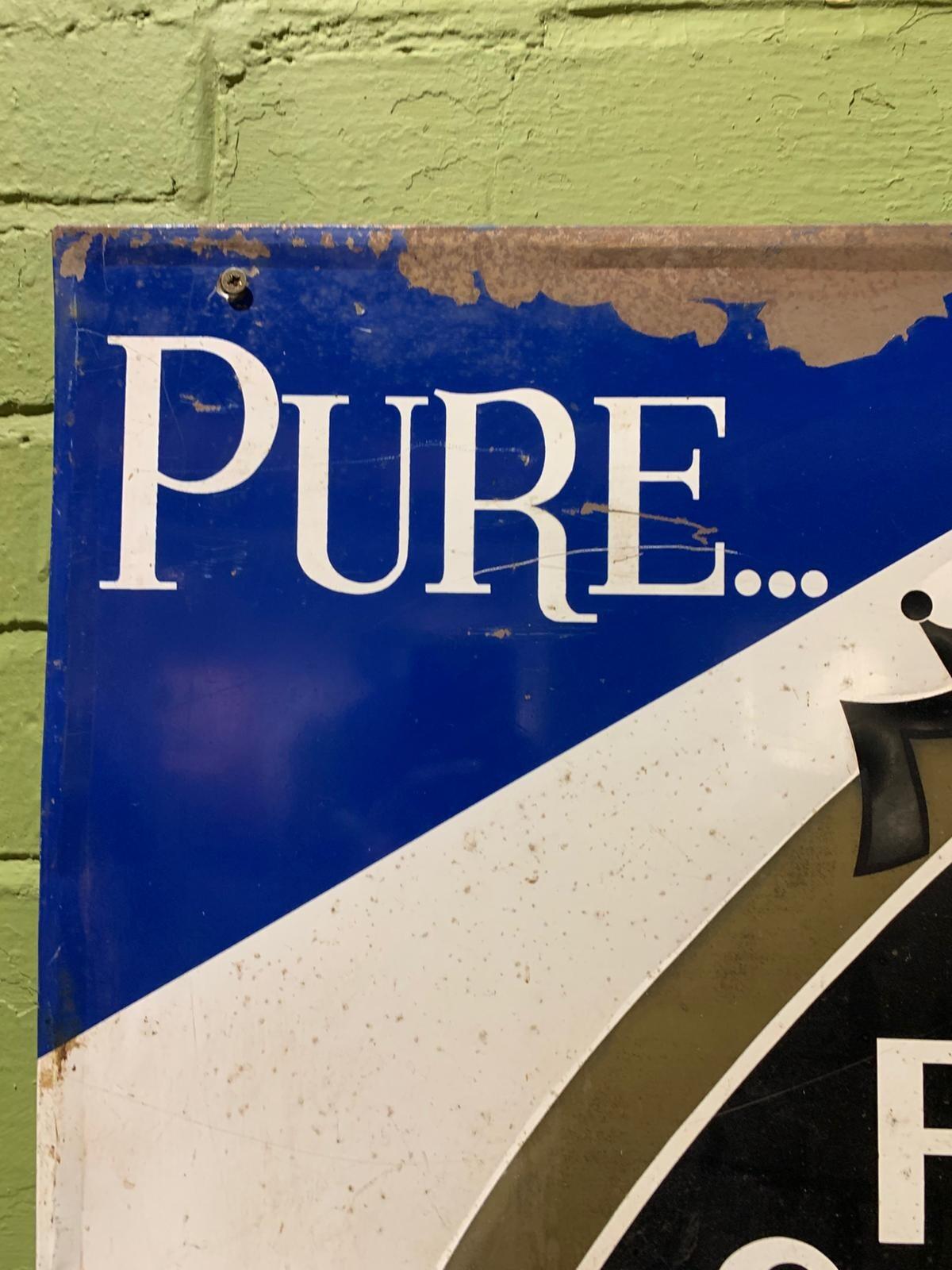 Pure spring metal sign