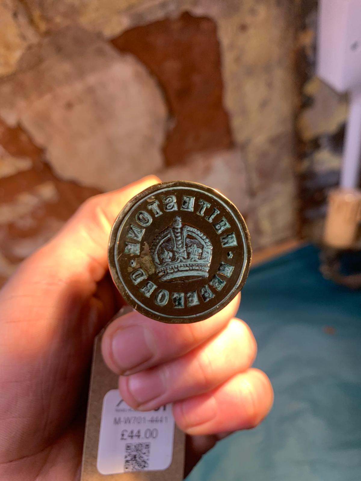 Antique treen Post Office wax seal