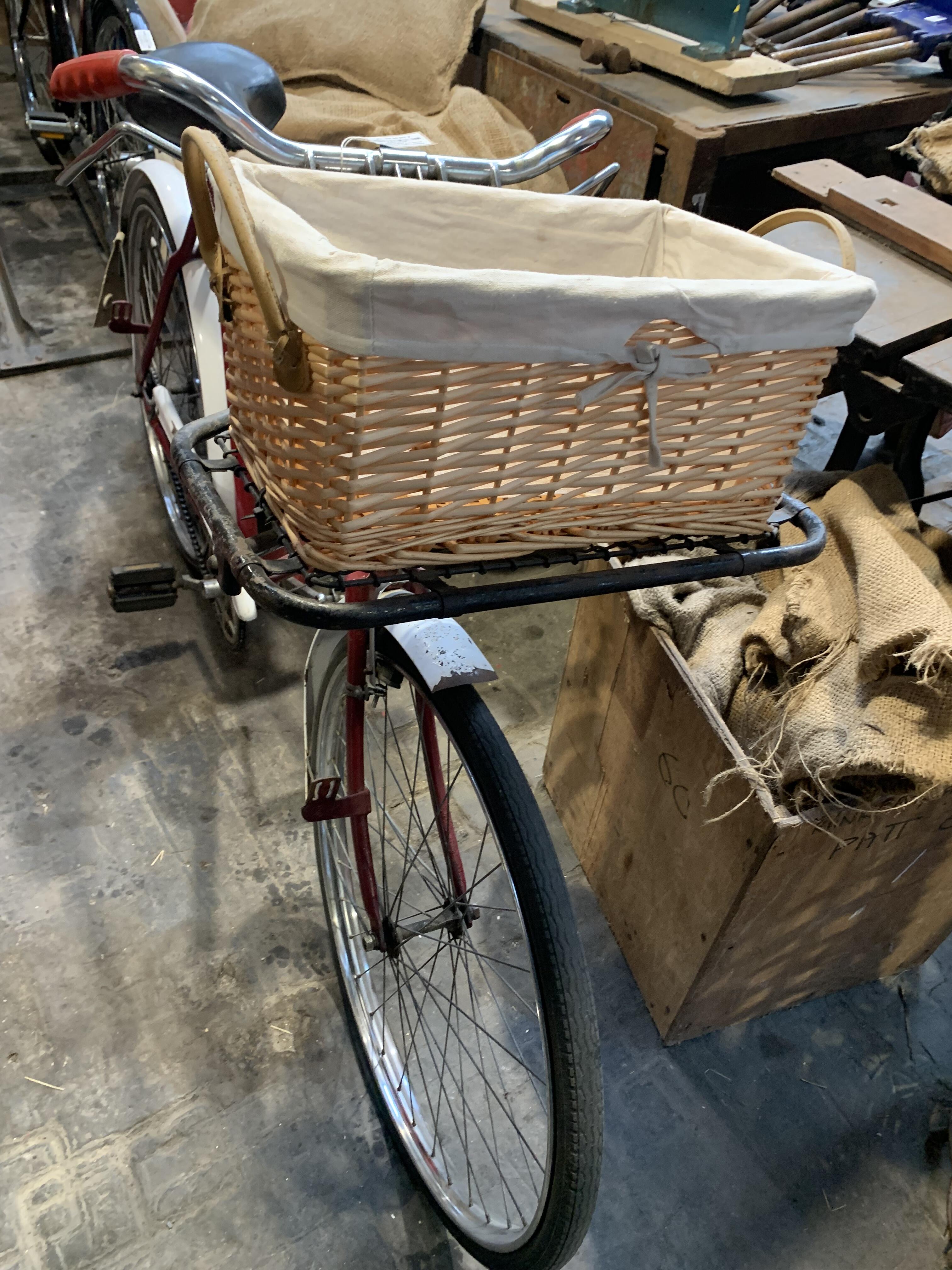 1950/60s Postman's Bicycle with Front Basket