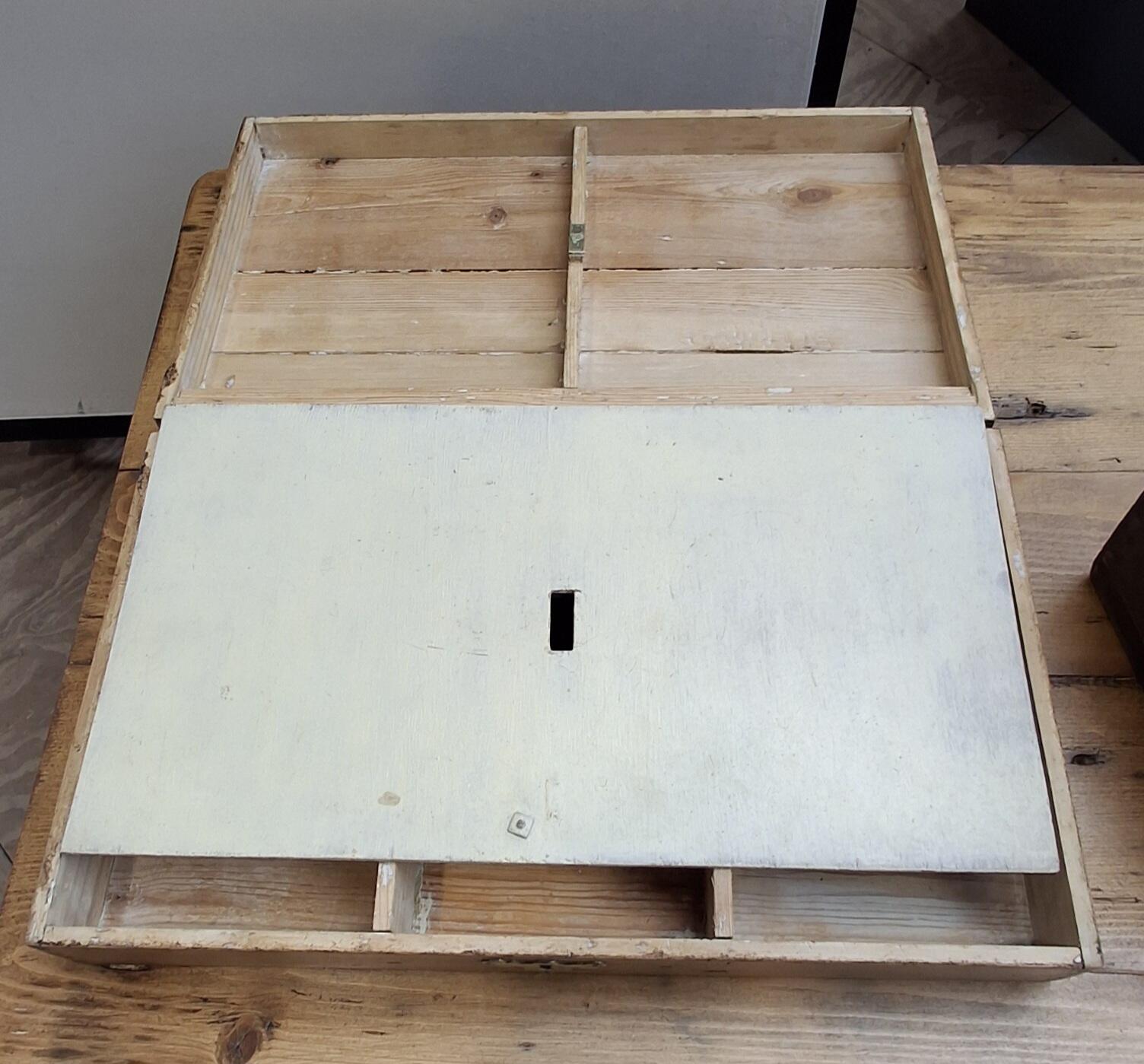 Charming Vintage Pine Box with Compartments