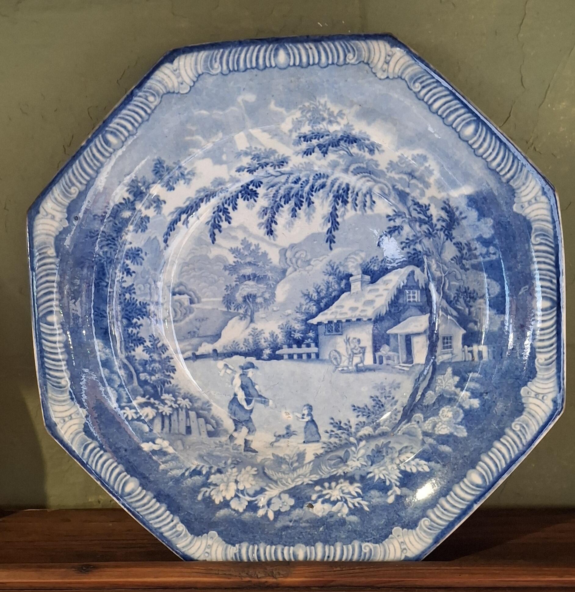 19th Century Blue & White Plates - Individual Sale