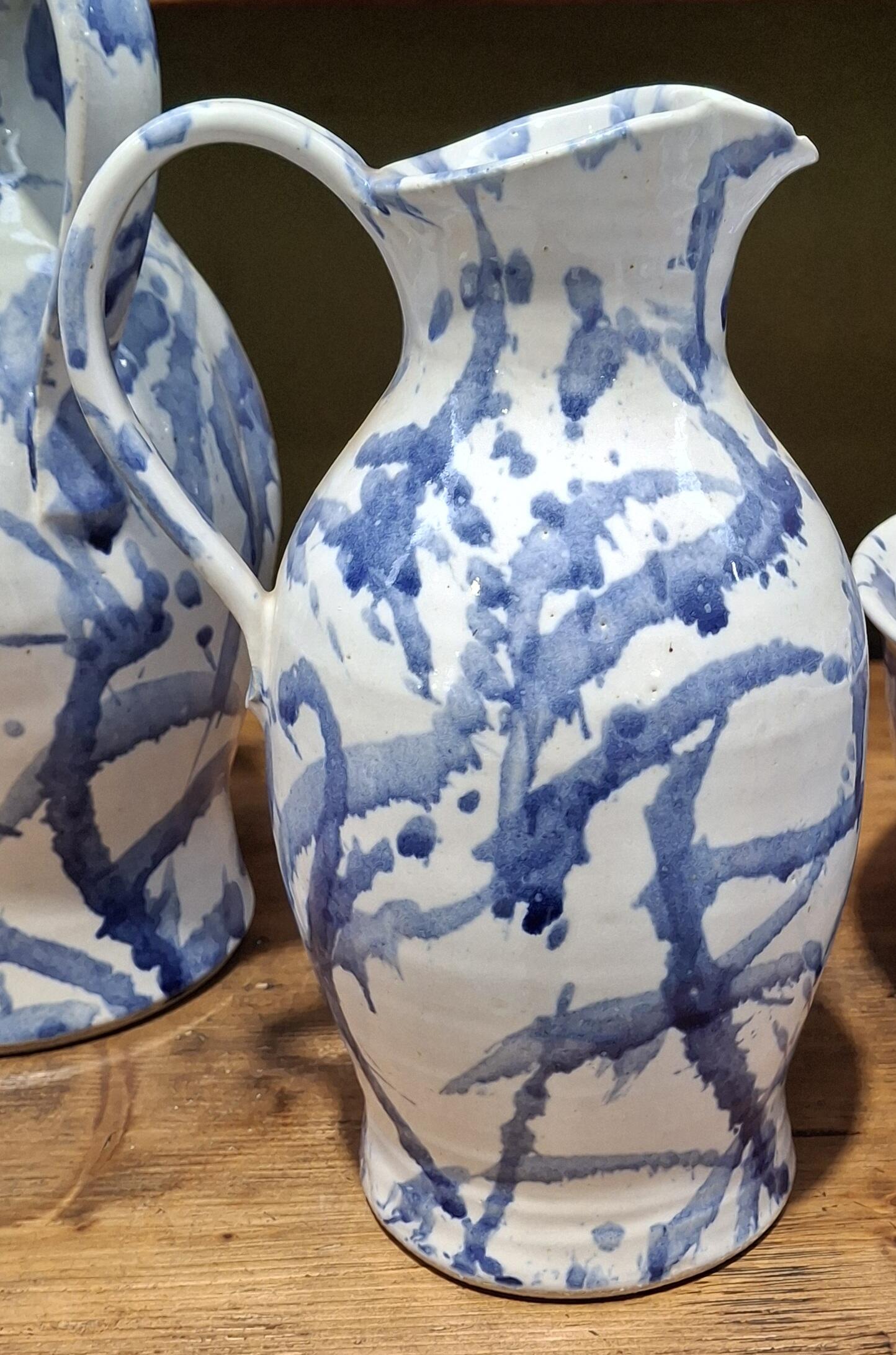 Artisan Welsh Pottery Blue Medium Jug