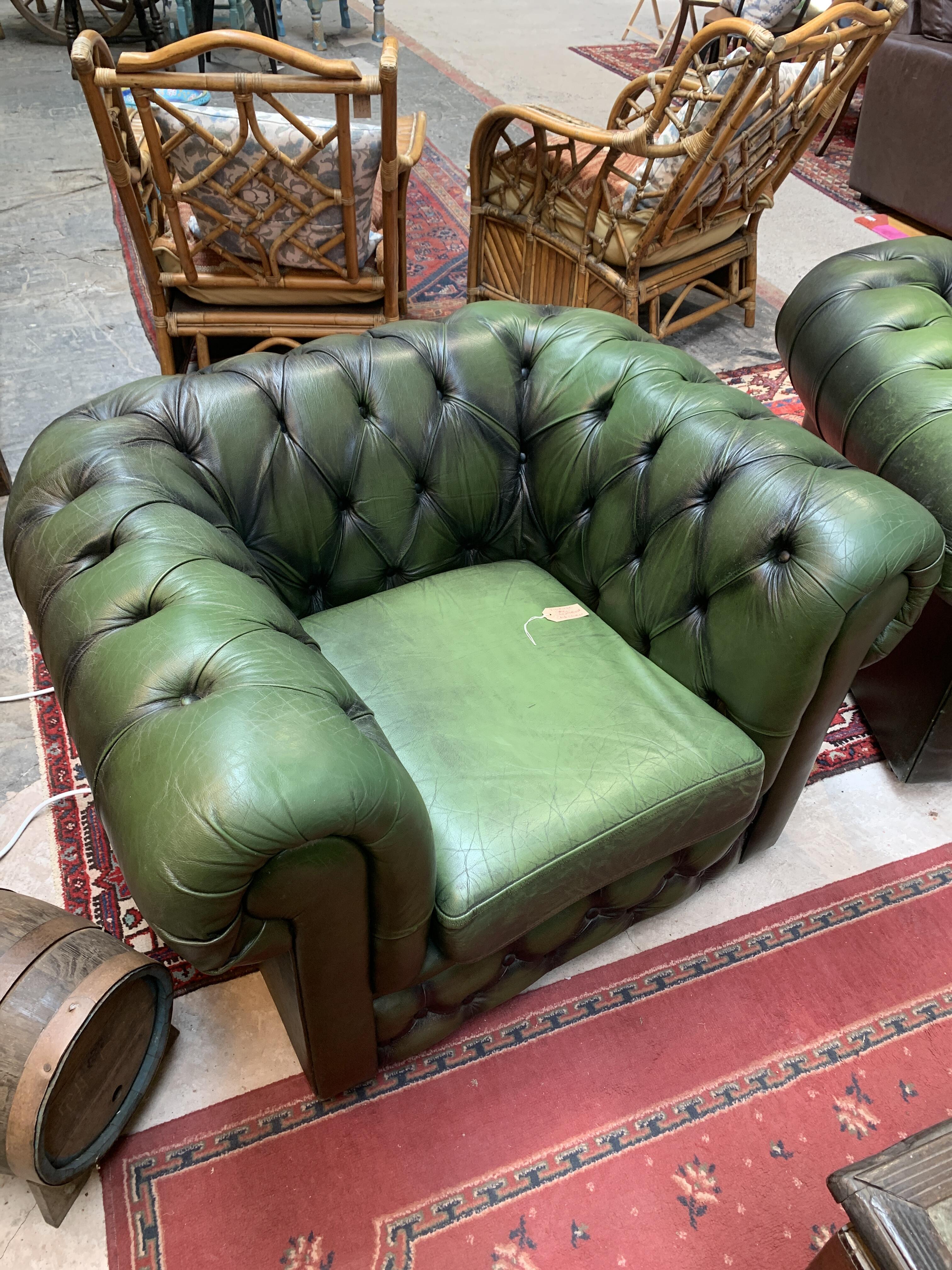 Vintage Green Chestfield Club Chair