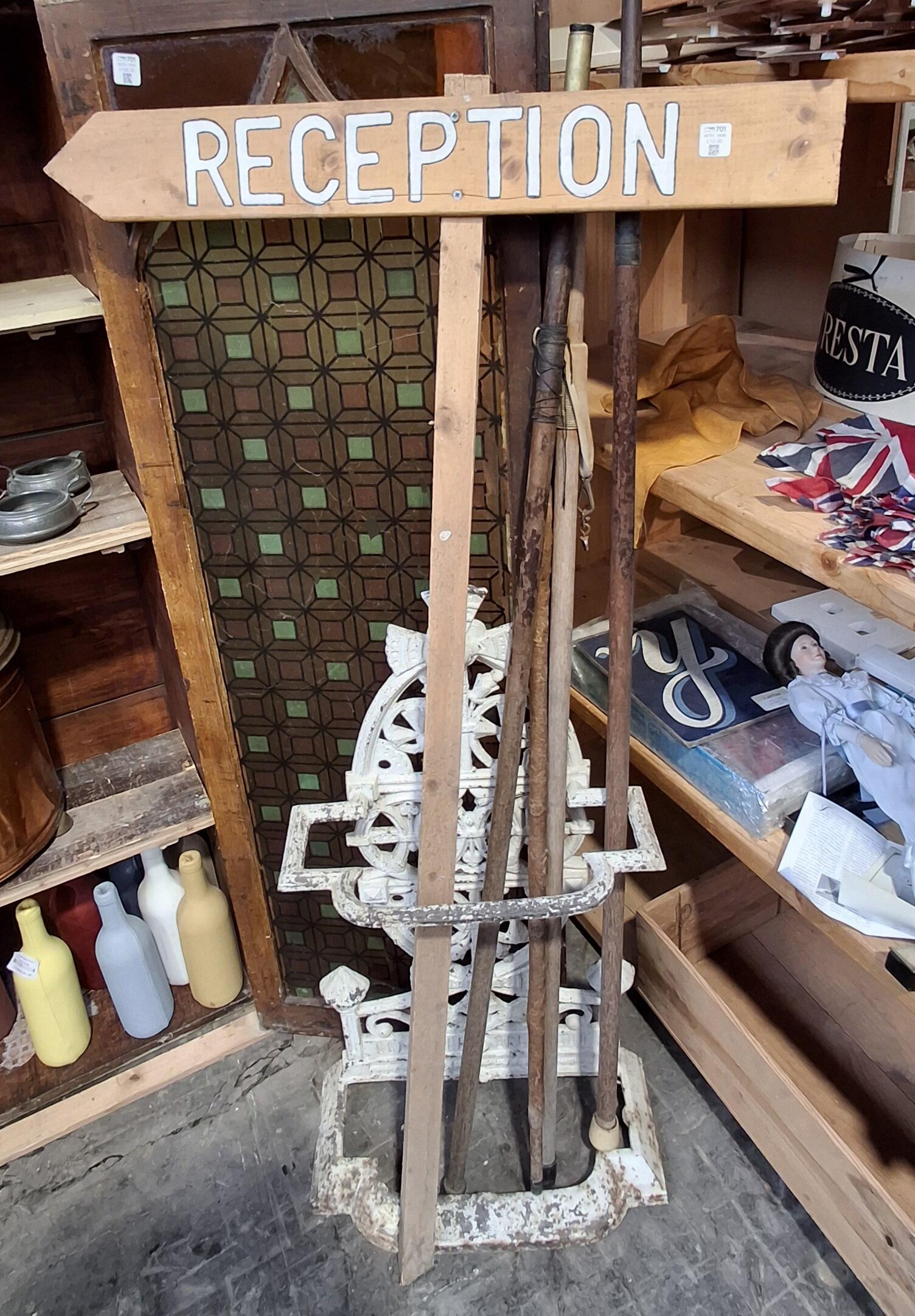 Vintage Wooden 'Reception' Event Sign