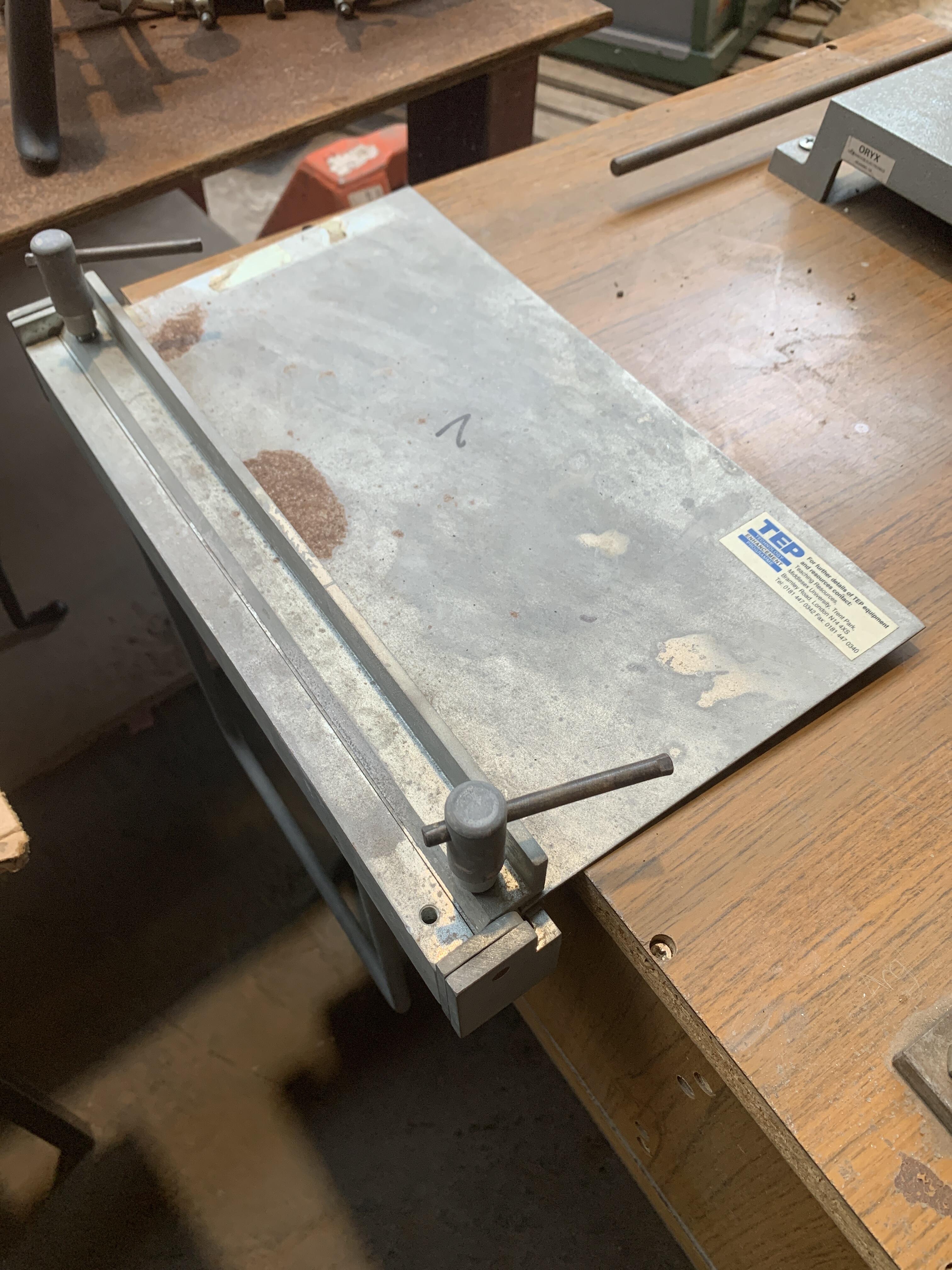 Reclaimed Workbench with Wheels & Machines
