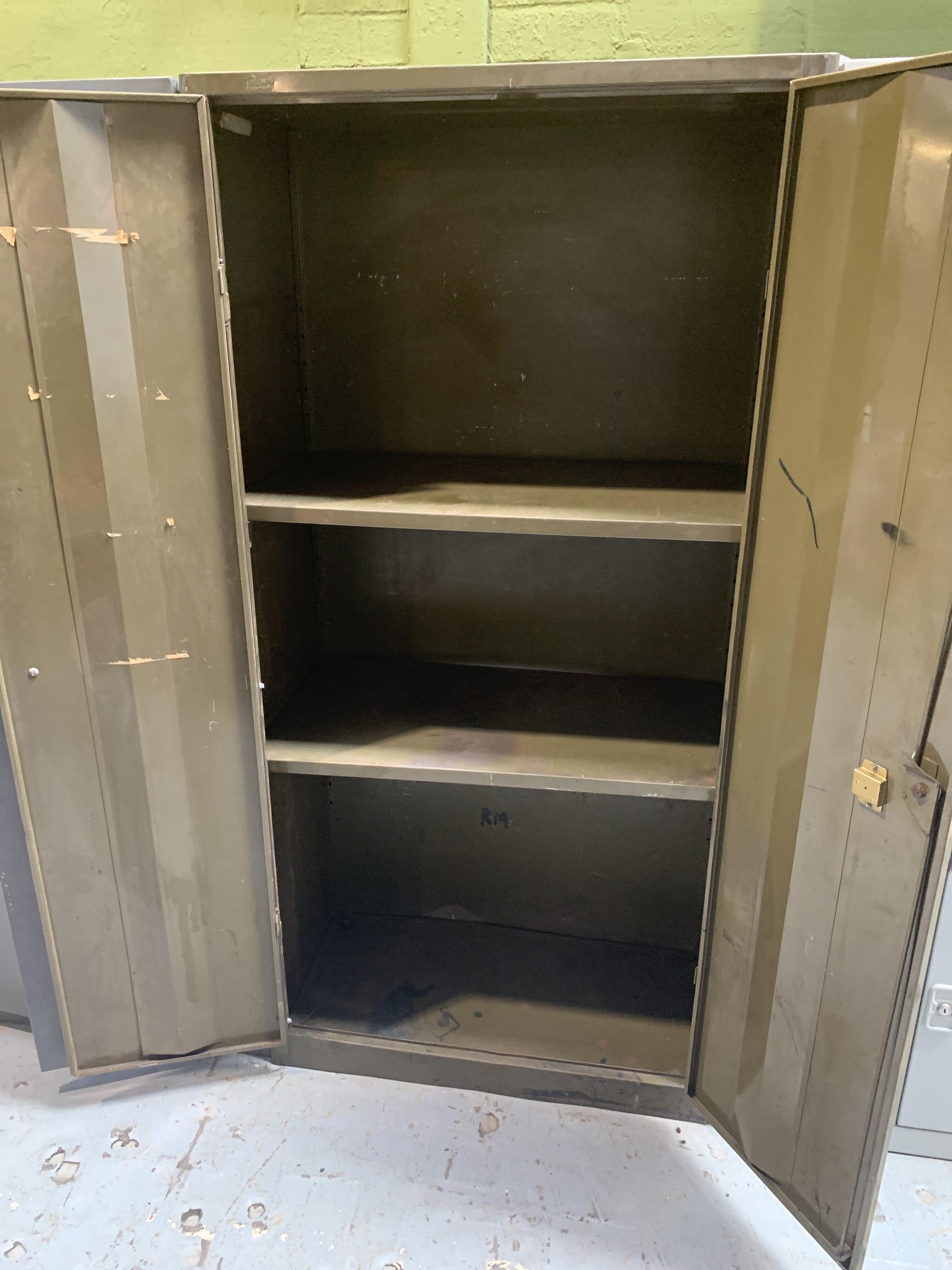 Reclaimed Steel Triumph 2-Door Metal Cabinet