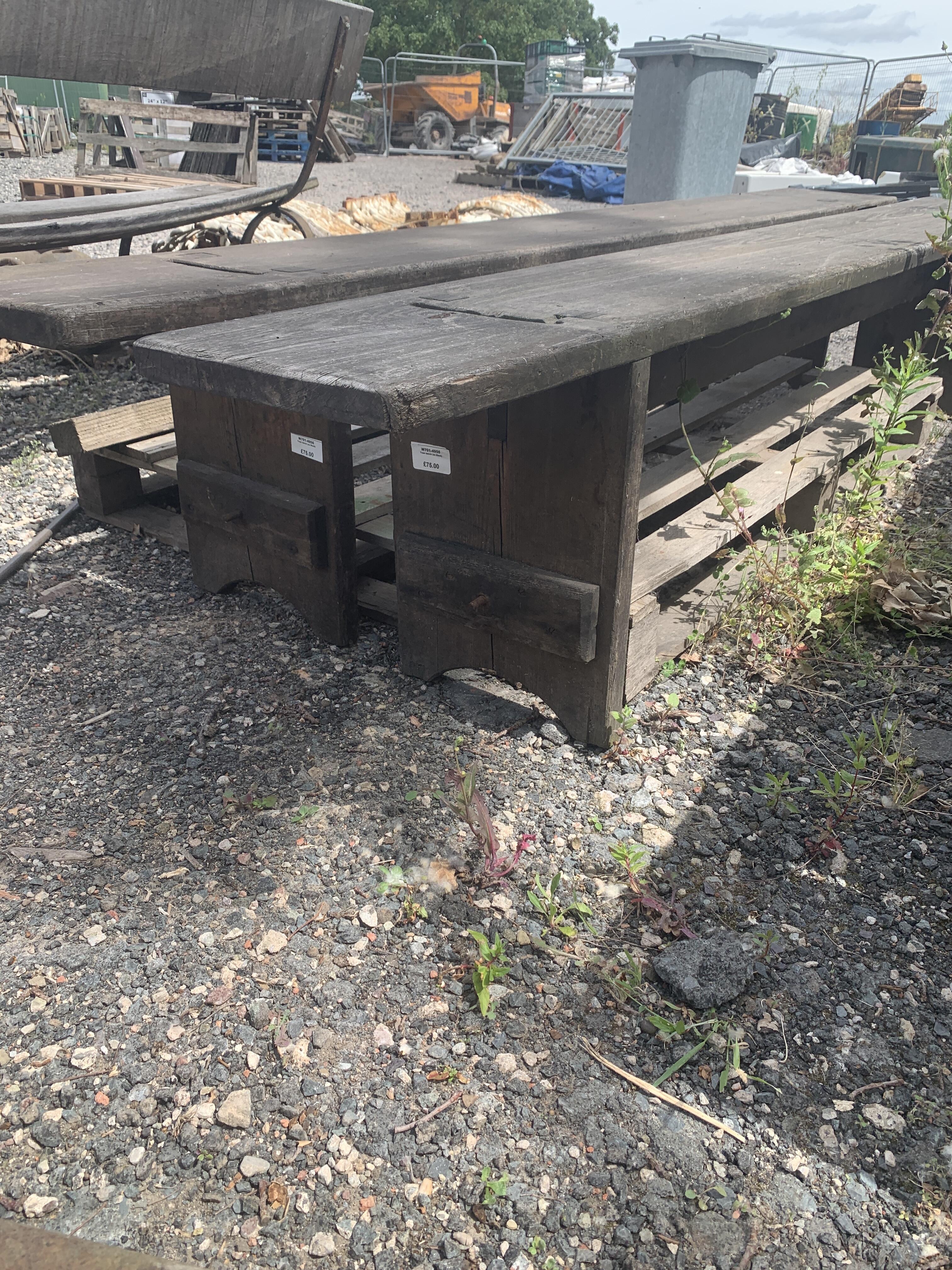 Reclaimed Tram Bench (No Back) - 228cm