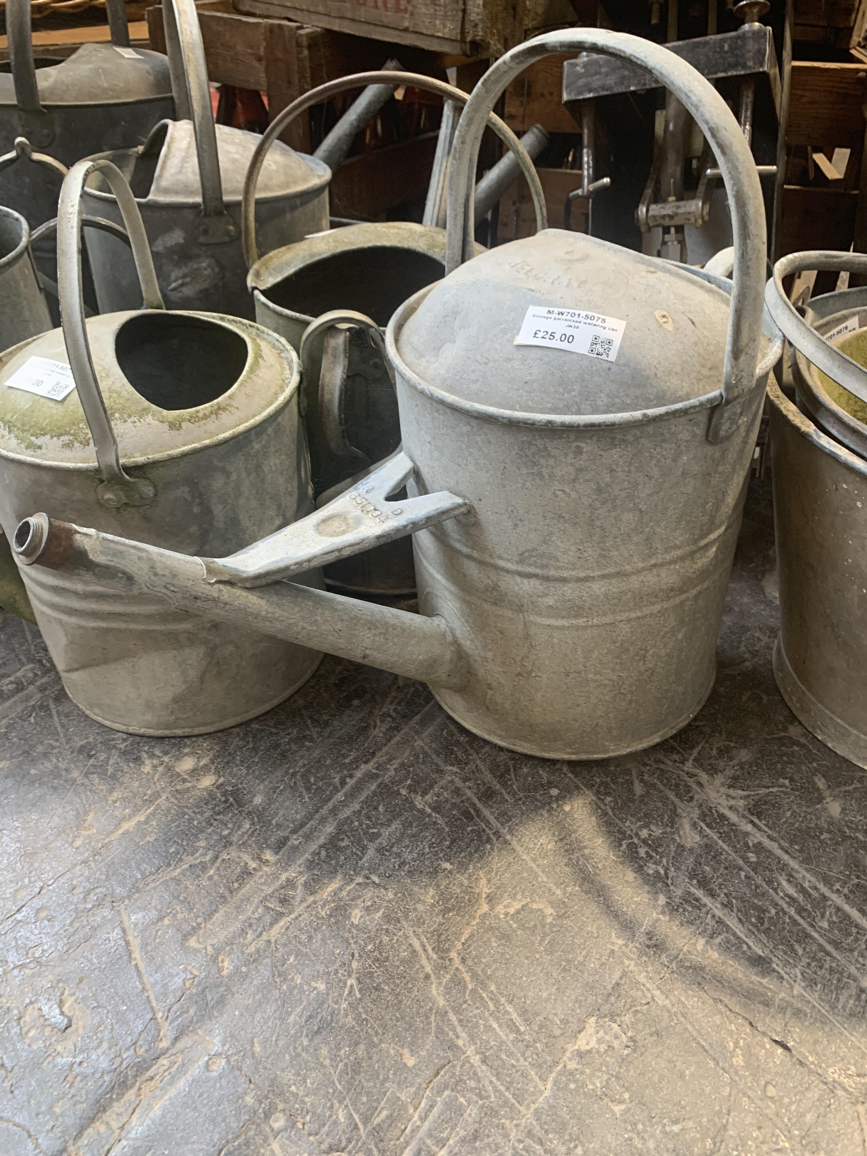 Vintage Galvanised Watering Can JN38