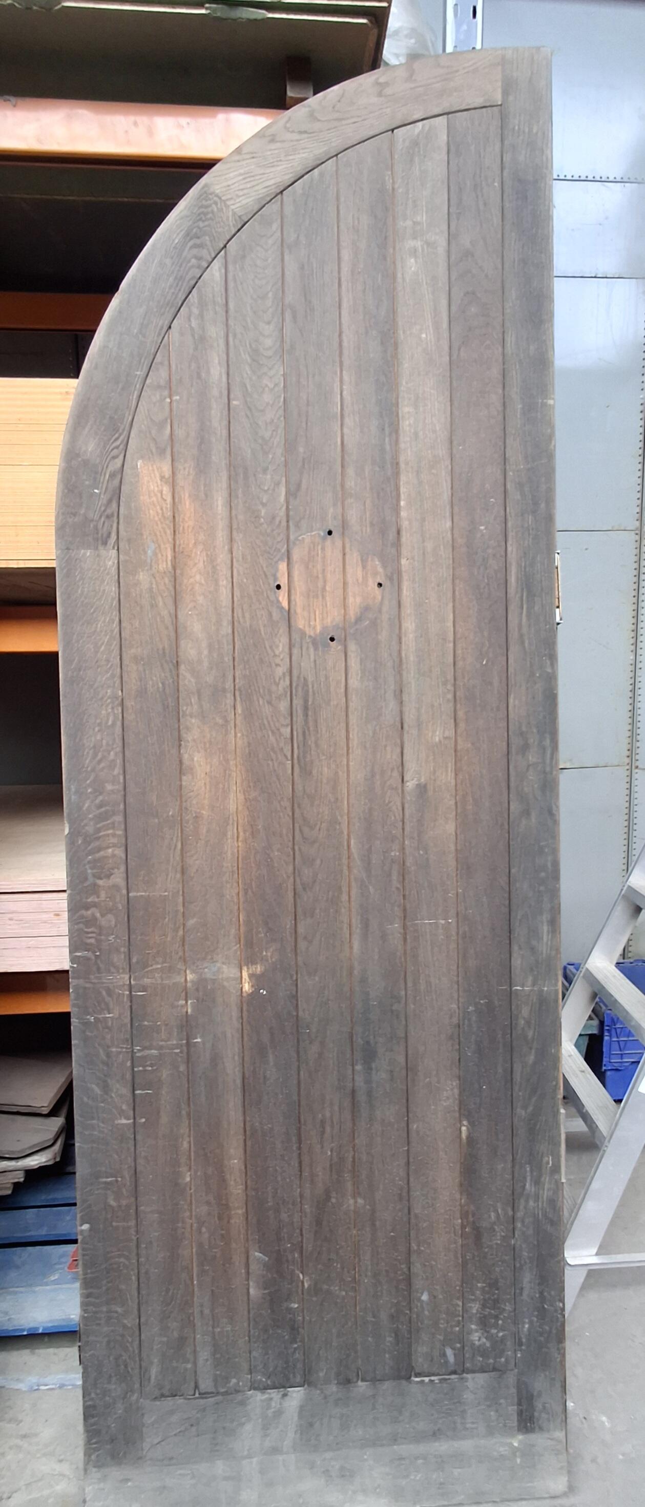Pair of Solid Oak Arch-Topped Doors