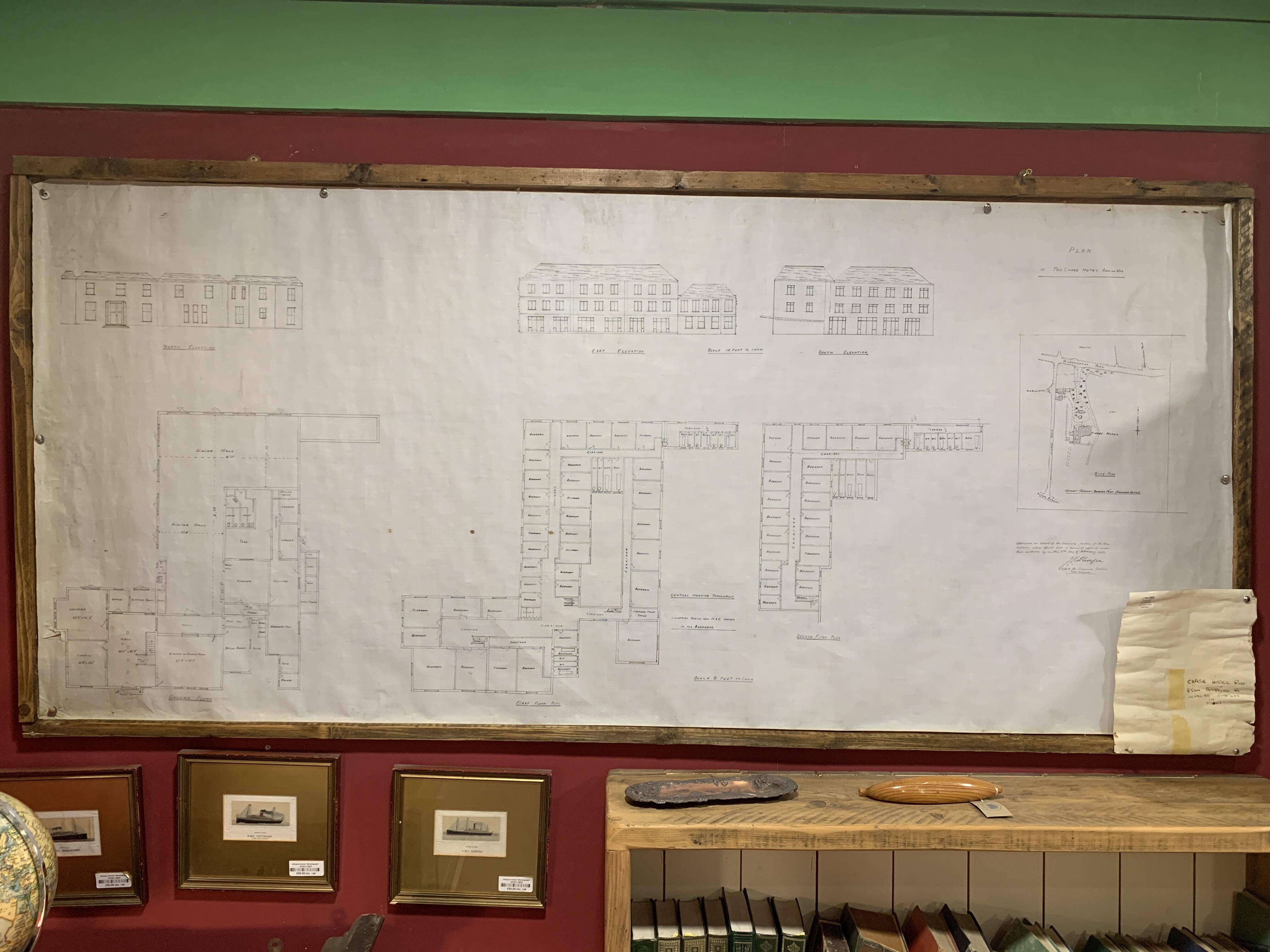 Original 1951 Blueprints for The Chase Hotel