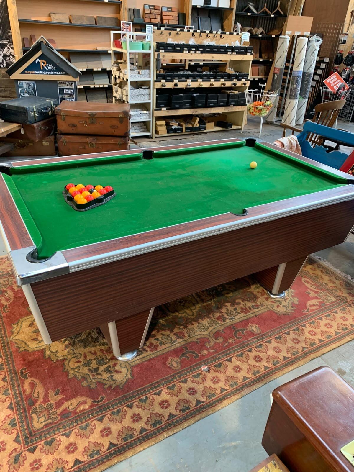 Classic Green Felt Pool Table - Used