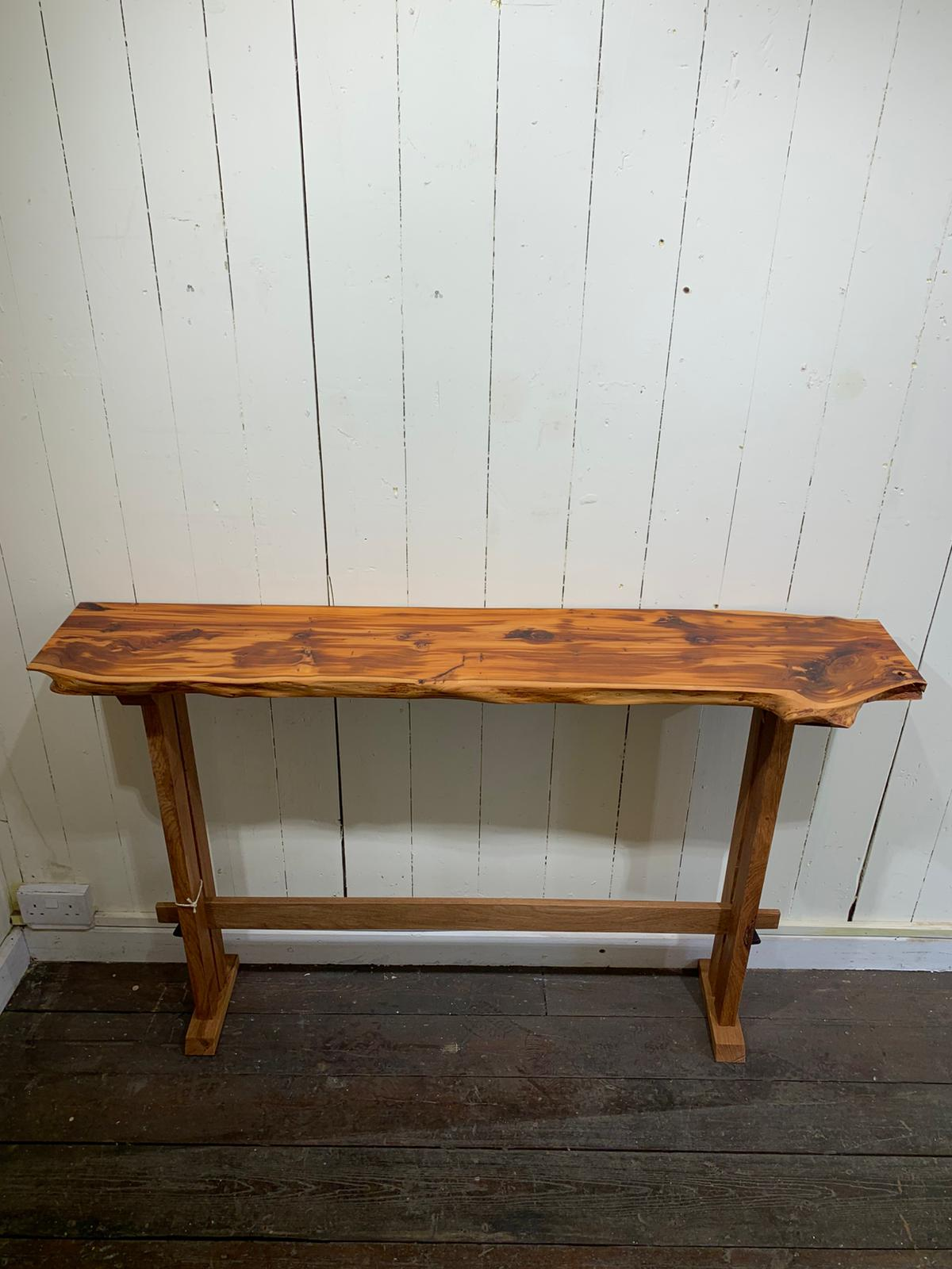 701 Original Yew and oak side table (1.4m)