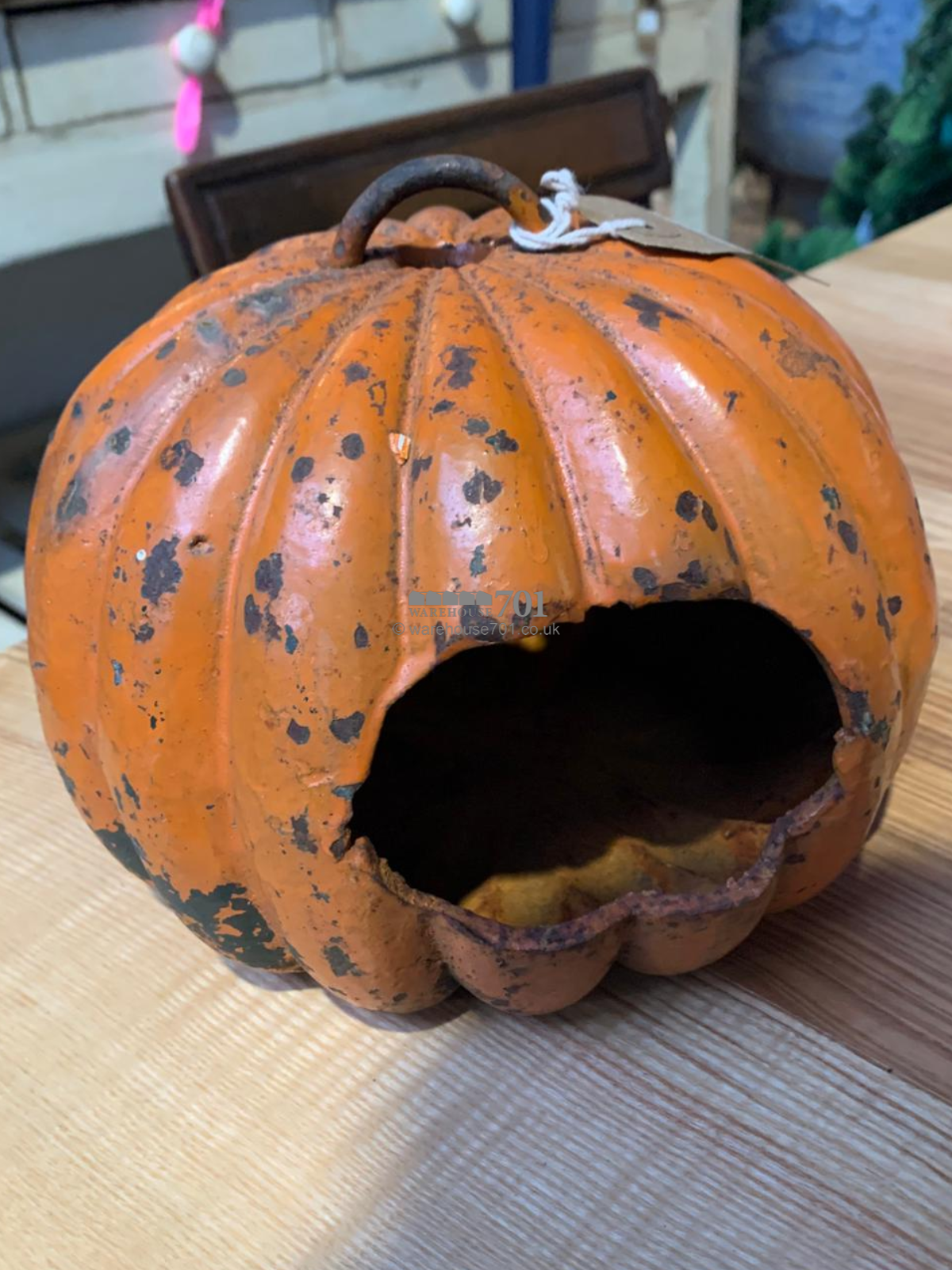 Antique iron halloween lantern