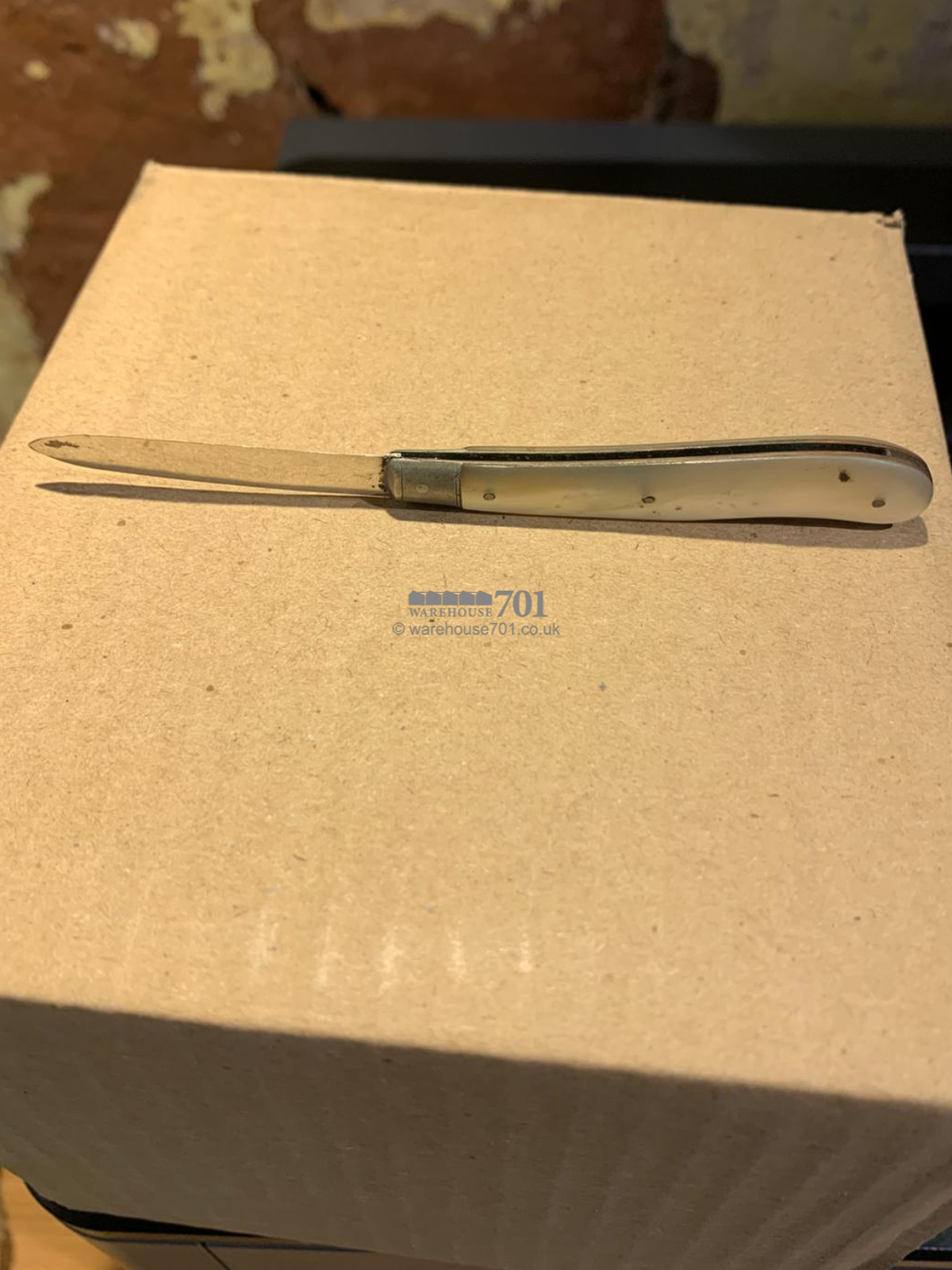 1904 Fruit knife with Sheffield silver blade and mother of pearl handle
