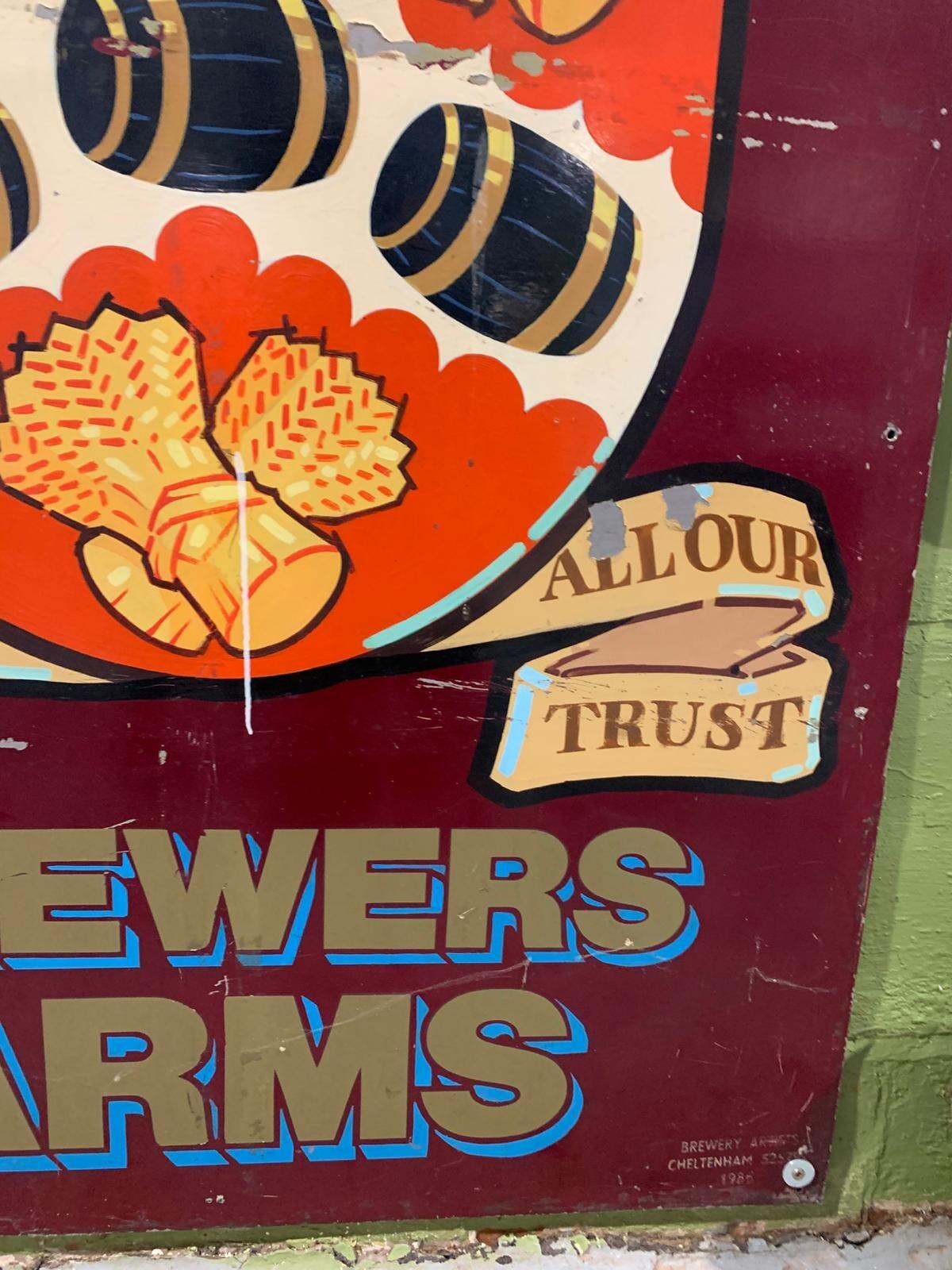 Metal Whitbread pub sign