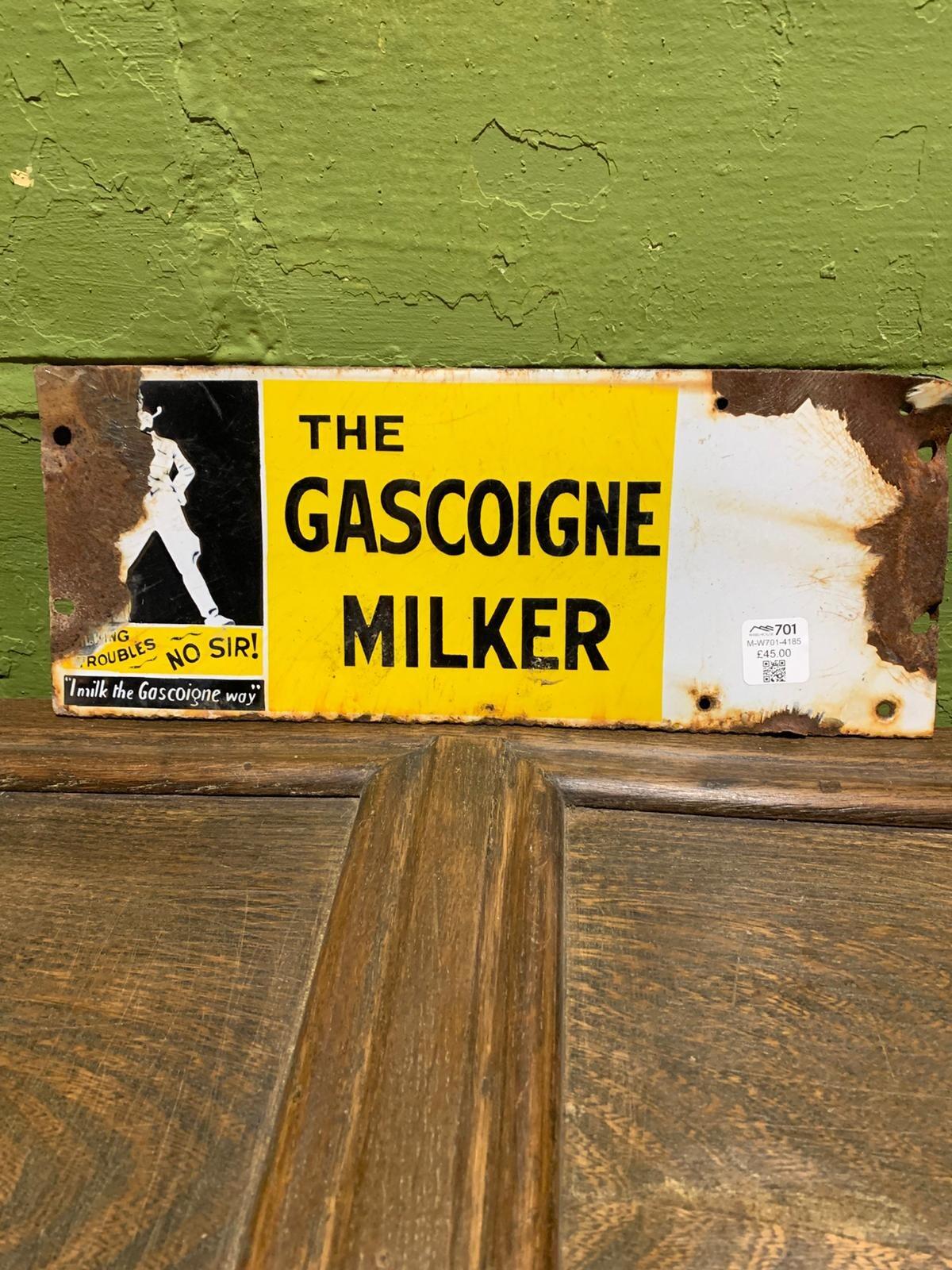 Vintage Gascoigne milk tin sign