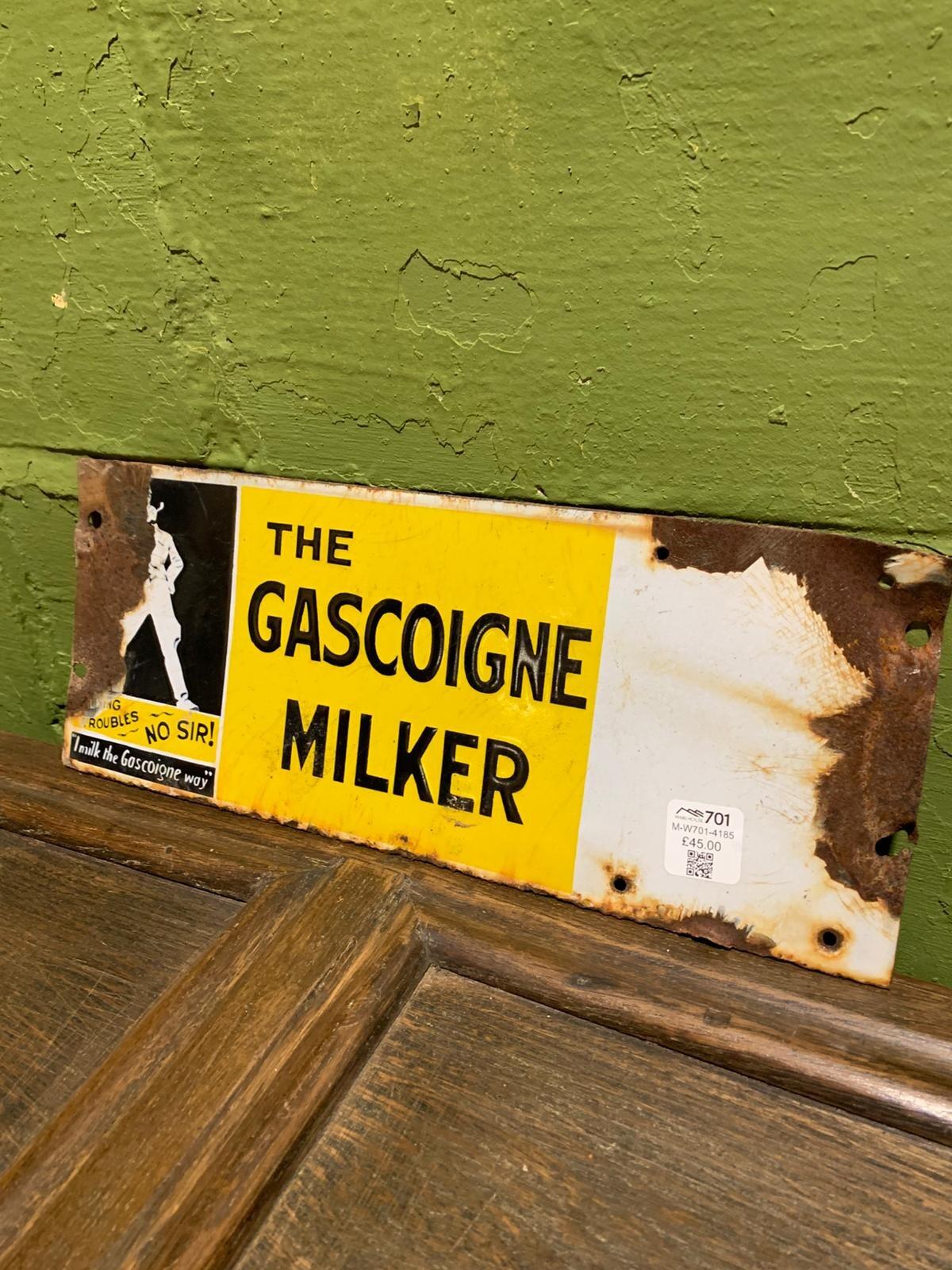 Vintage Gascoigne milk tin sign